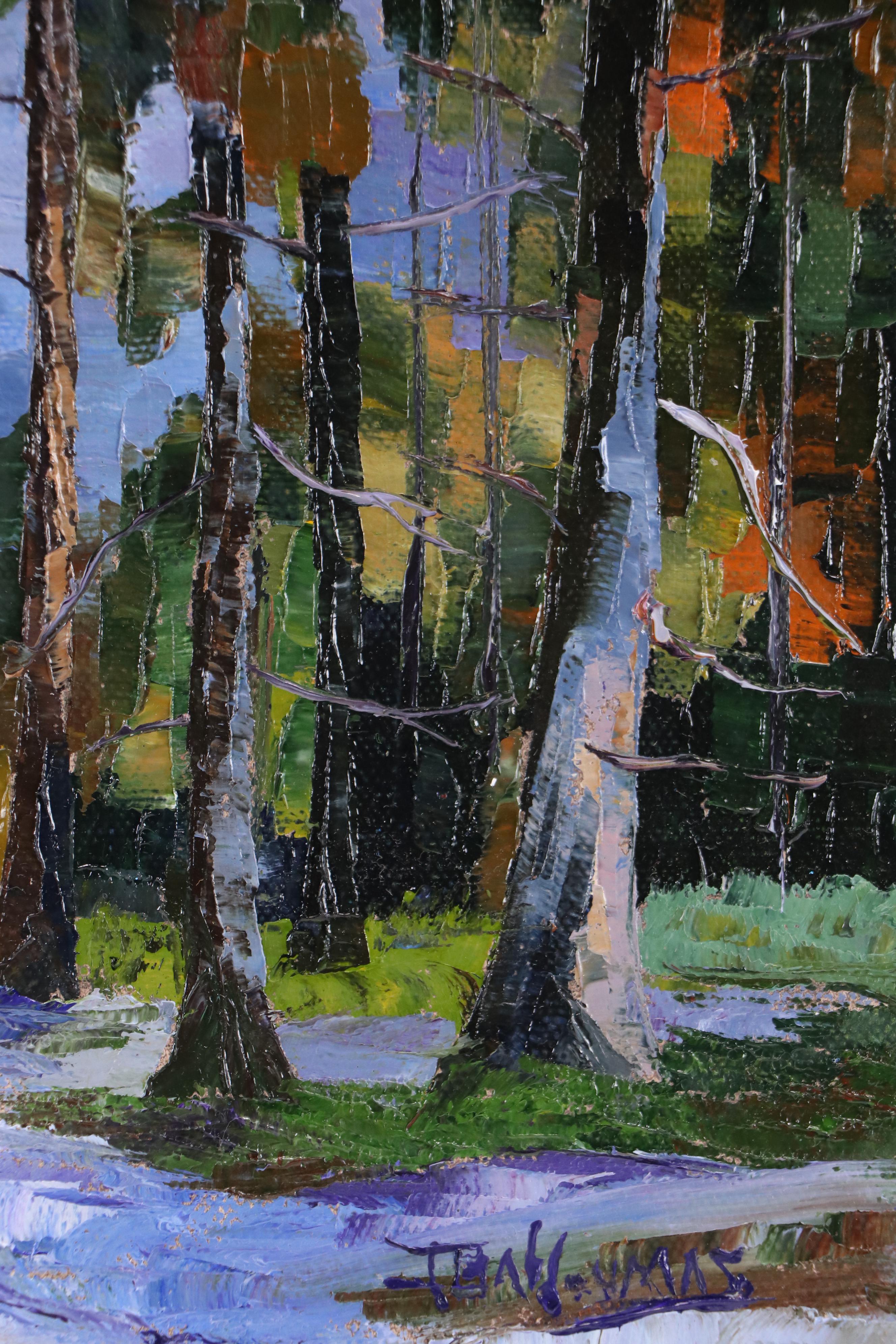 James Baldoumas Landscape Oil Painting "Forest Scene," 2025