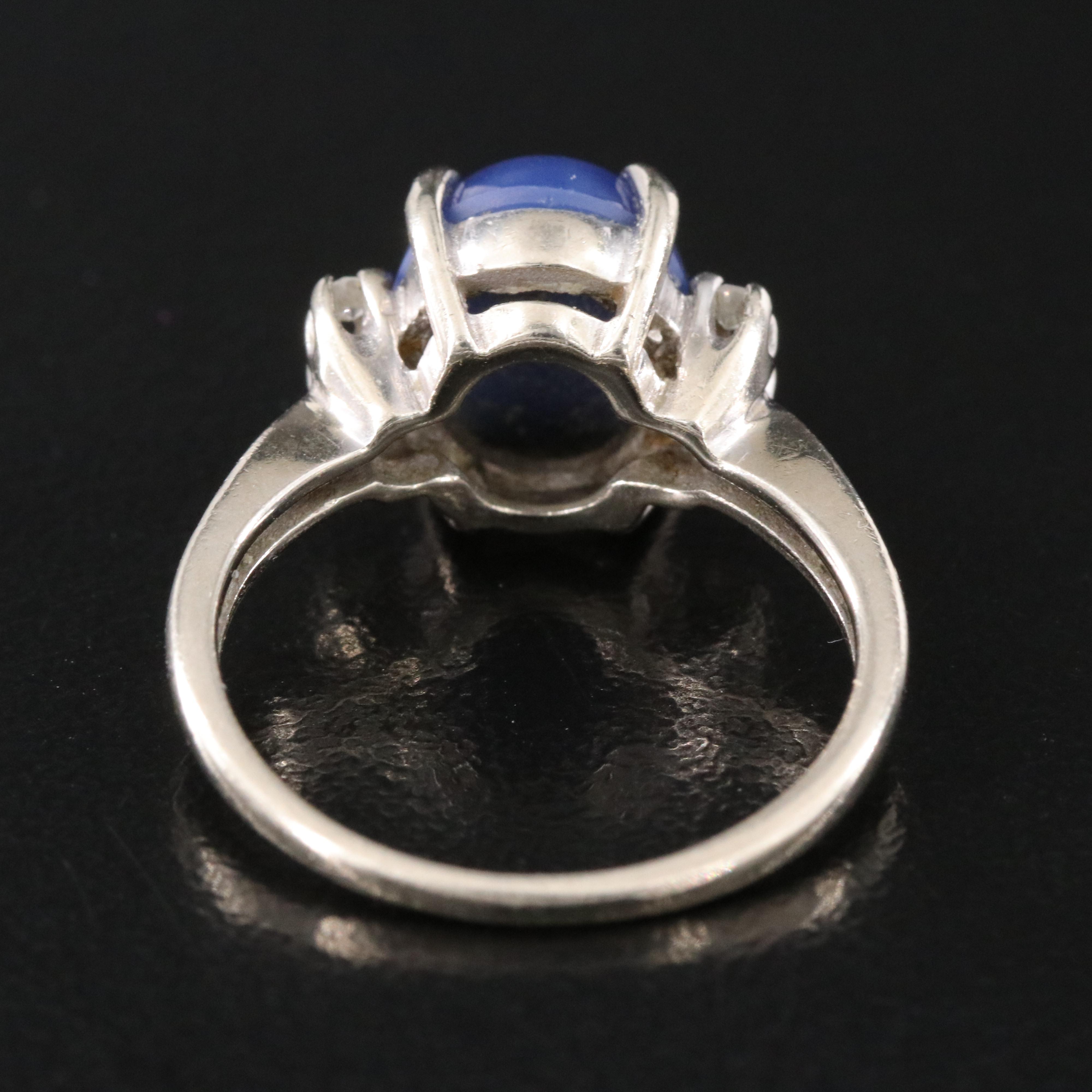 14K Star Sapphire and Diamond Ring