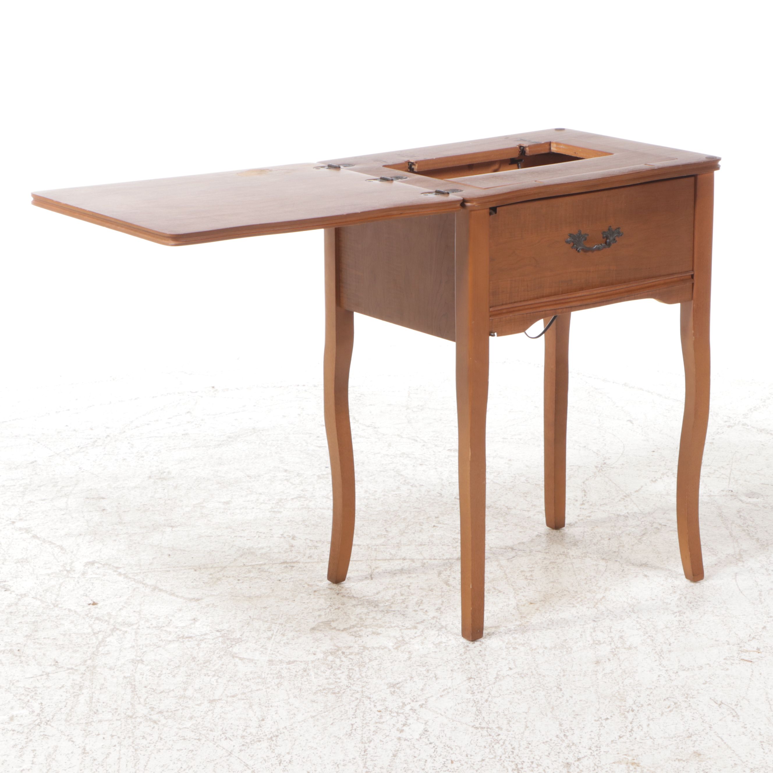 Vintage Walnut Sewing Machine Table