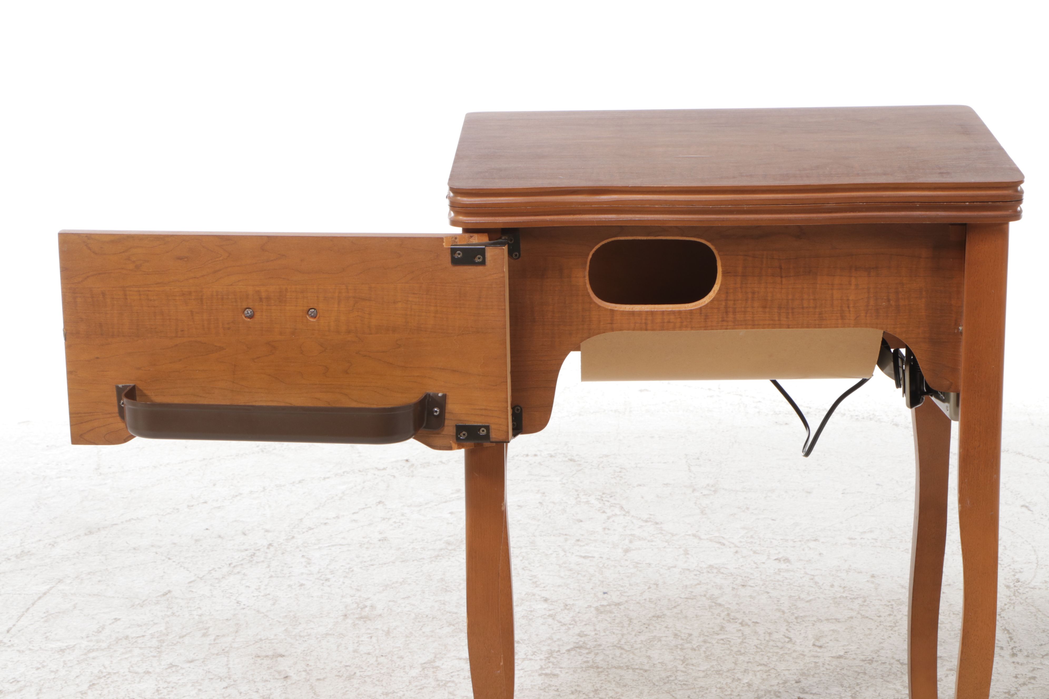 Vintage Walnut Sewing Machine Table