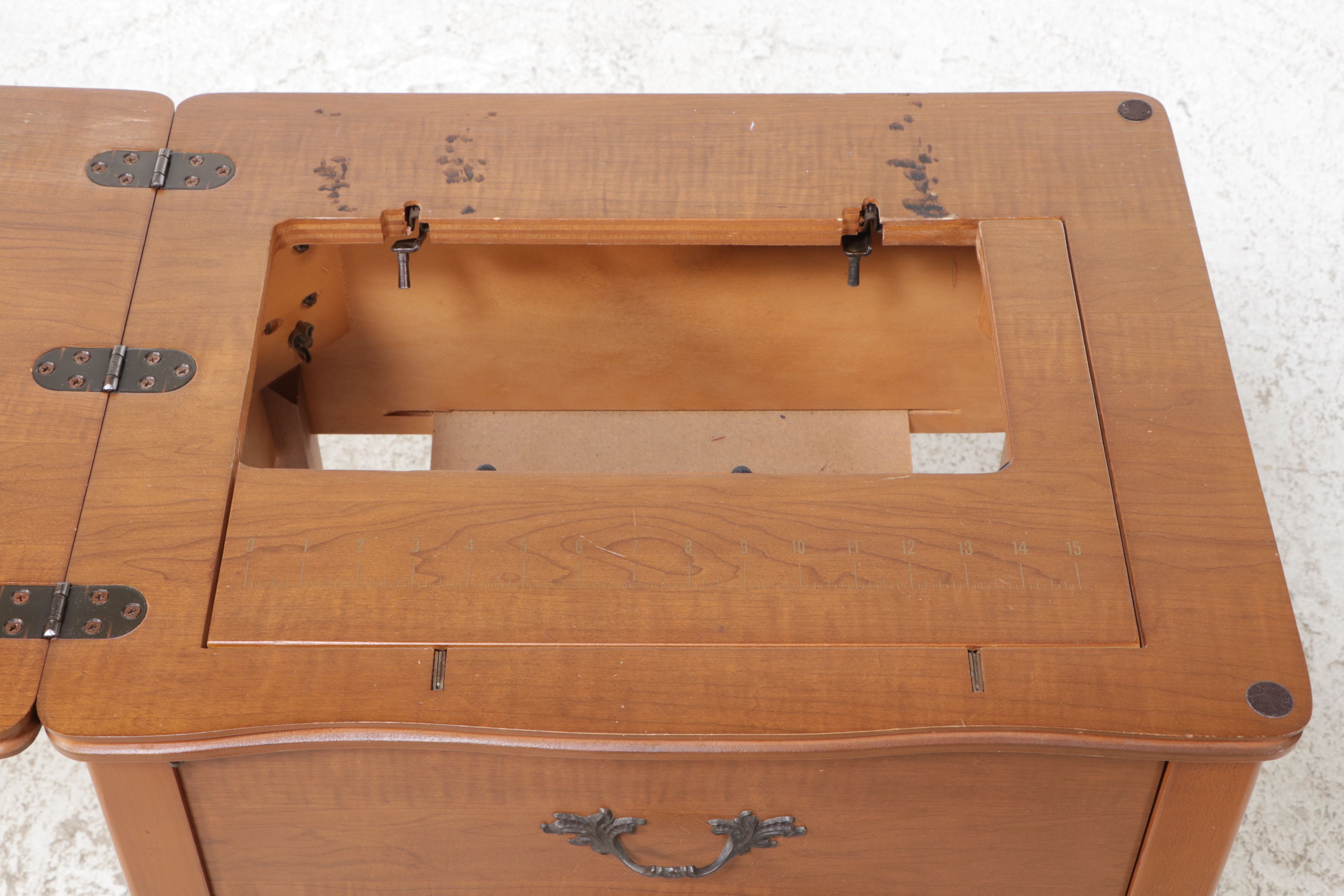 Vintage Walnut Sewing Machine Table