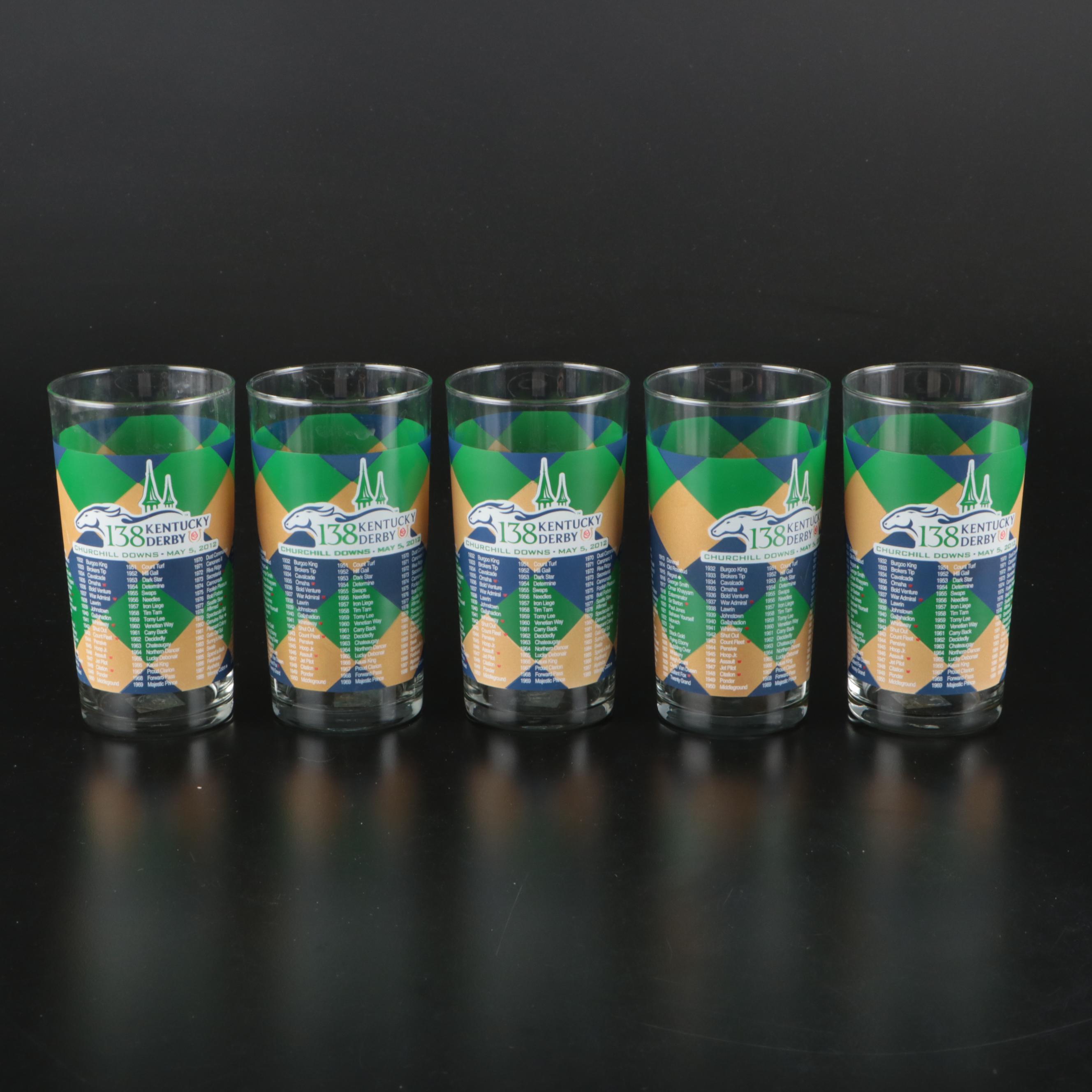Kentucky Derby Official Annual Derby Julep Glass Tumbler Assortment