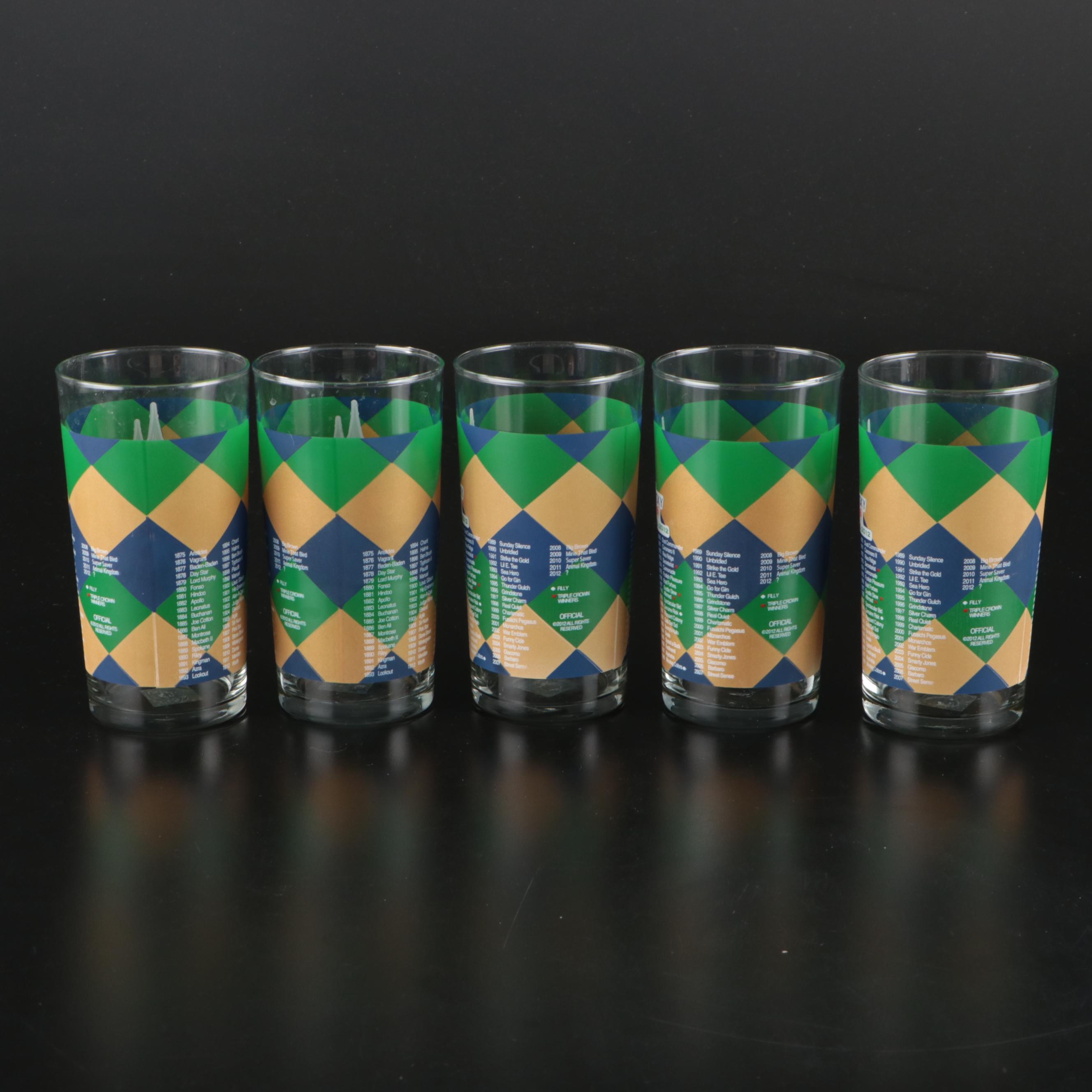 Kentucky Derby Official Annual Derby Julep Glass Tumbler Assortment
