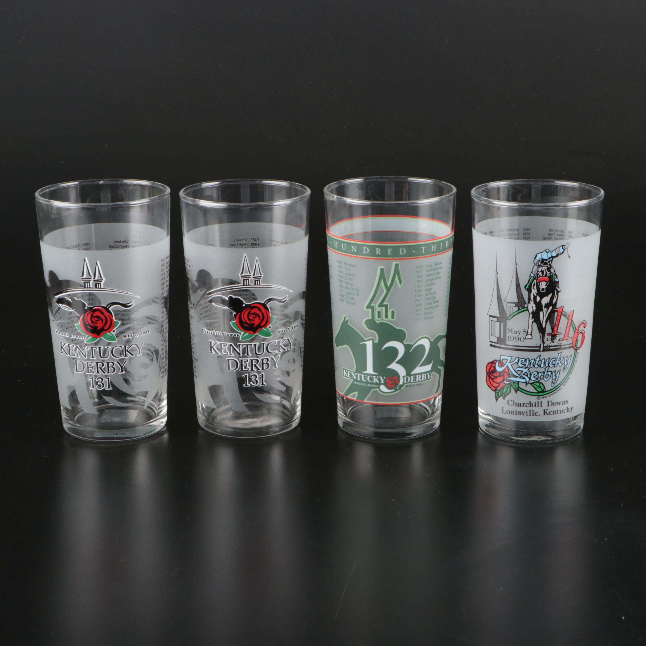 Kentucky Derby Official Annual Derby Julep Glass Tumbler Assortment