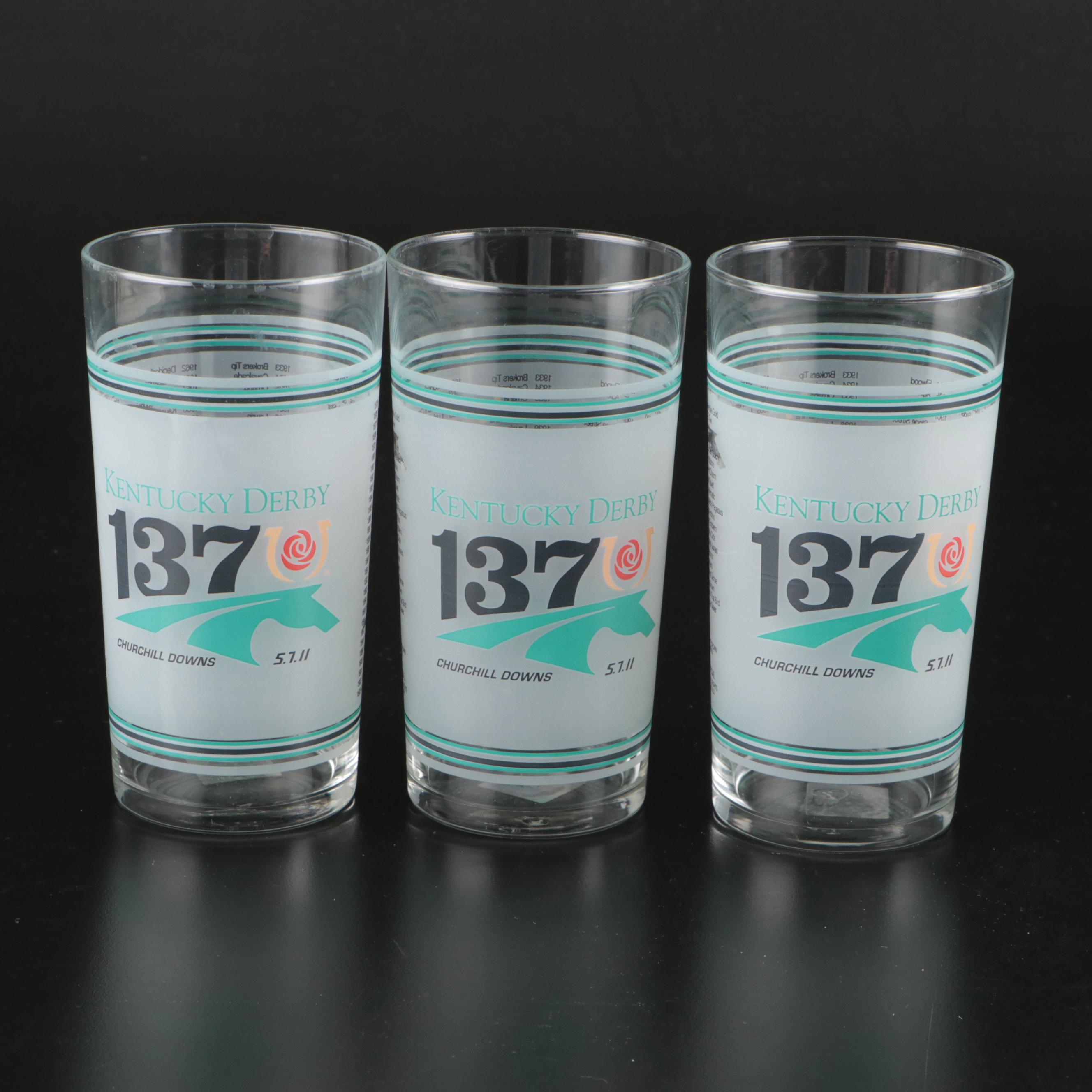 Kentucky Derby Official Annual Derby Julep Glass Tumbler Assortment