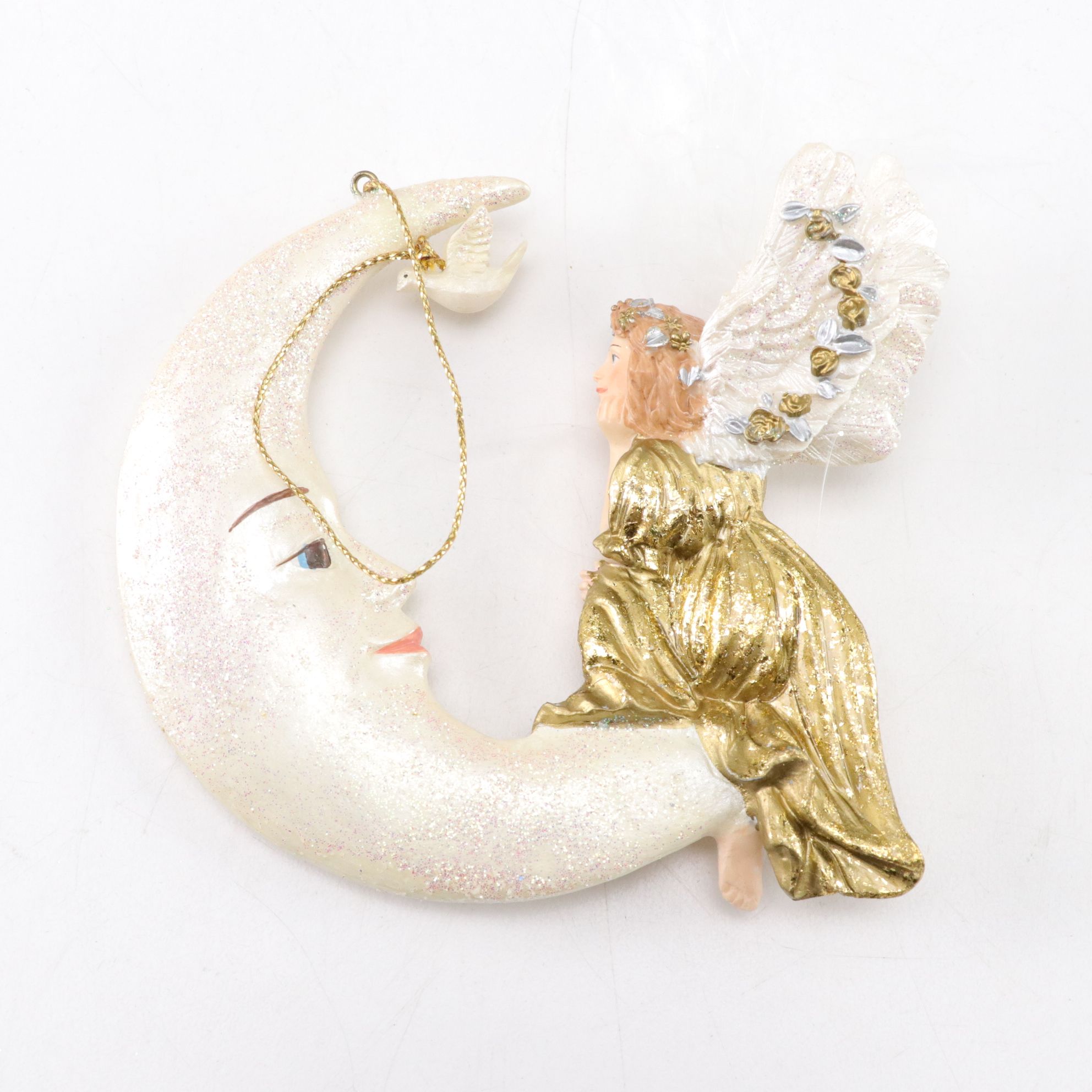 Poodle, Angel Moon, Swan and More Glitter and Blown Glass Ornaments