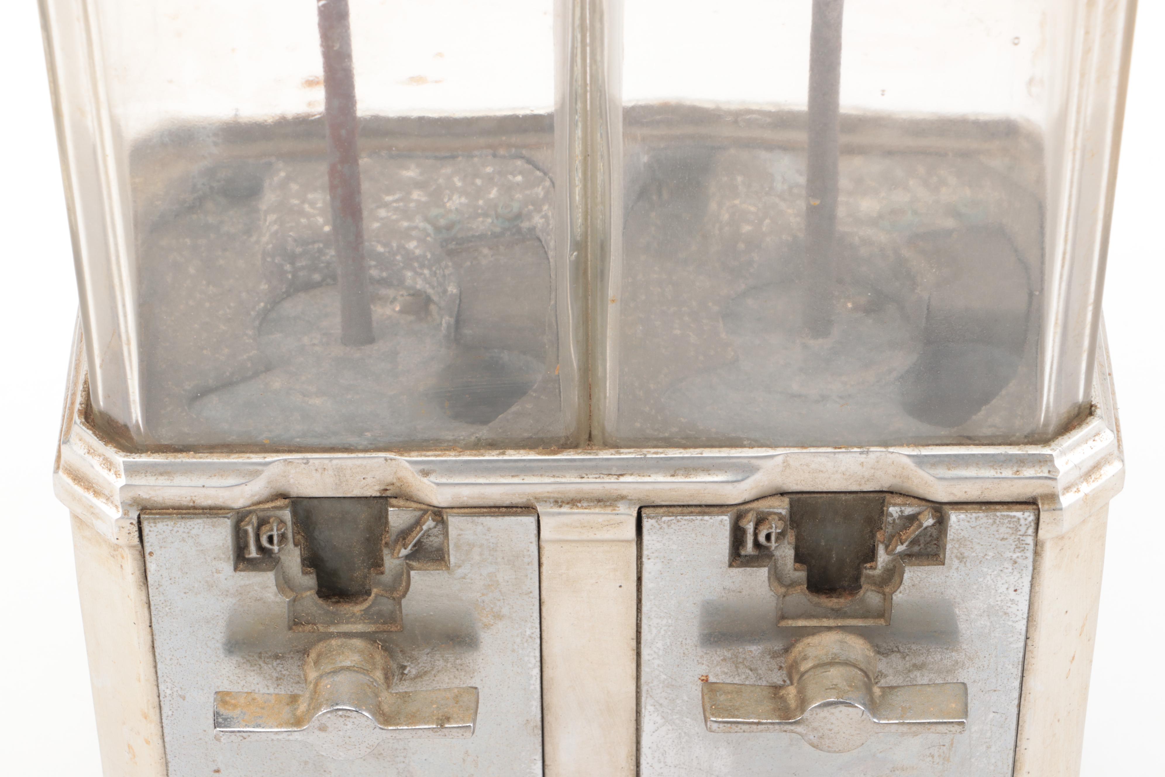 Double Nugget Coin Operated Peanut Vending Machine, 1930s–1940s