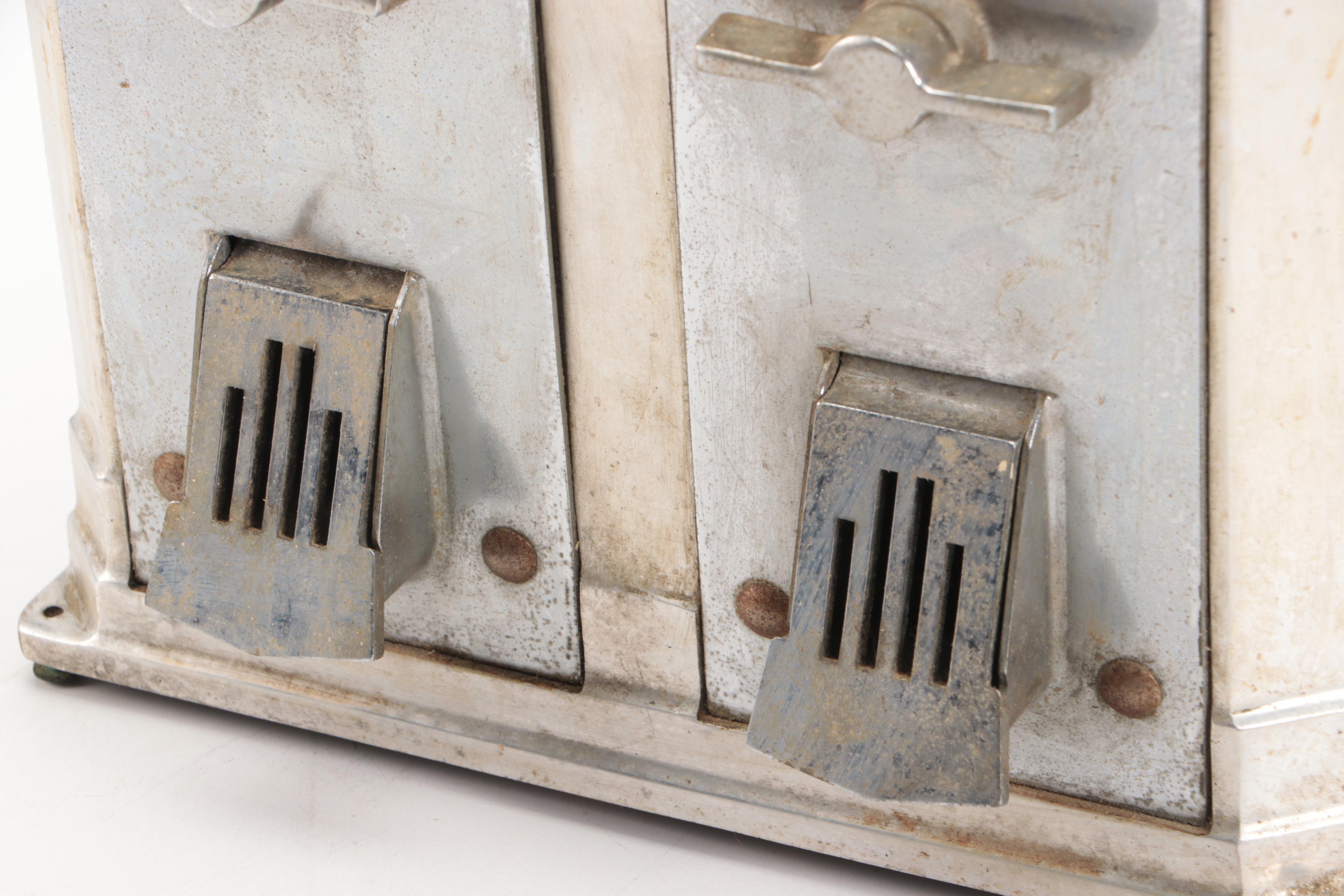 Double Nugget Coin Operated Peanut Vending Machine, 1930s–1940s