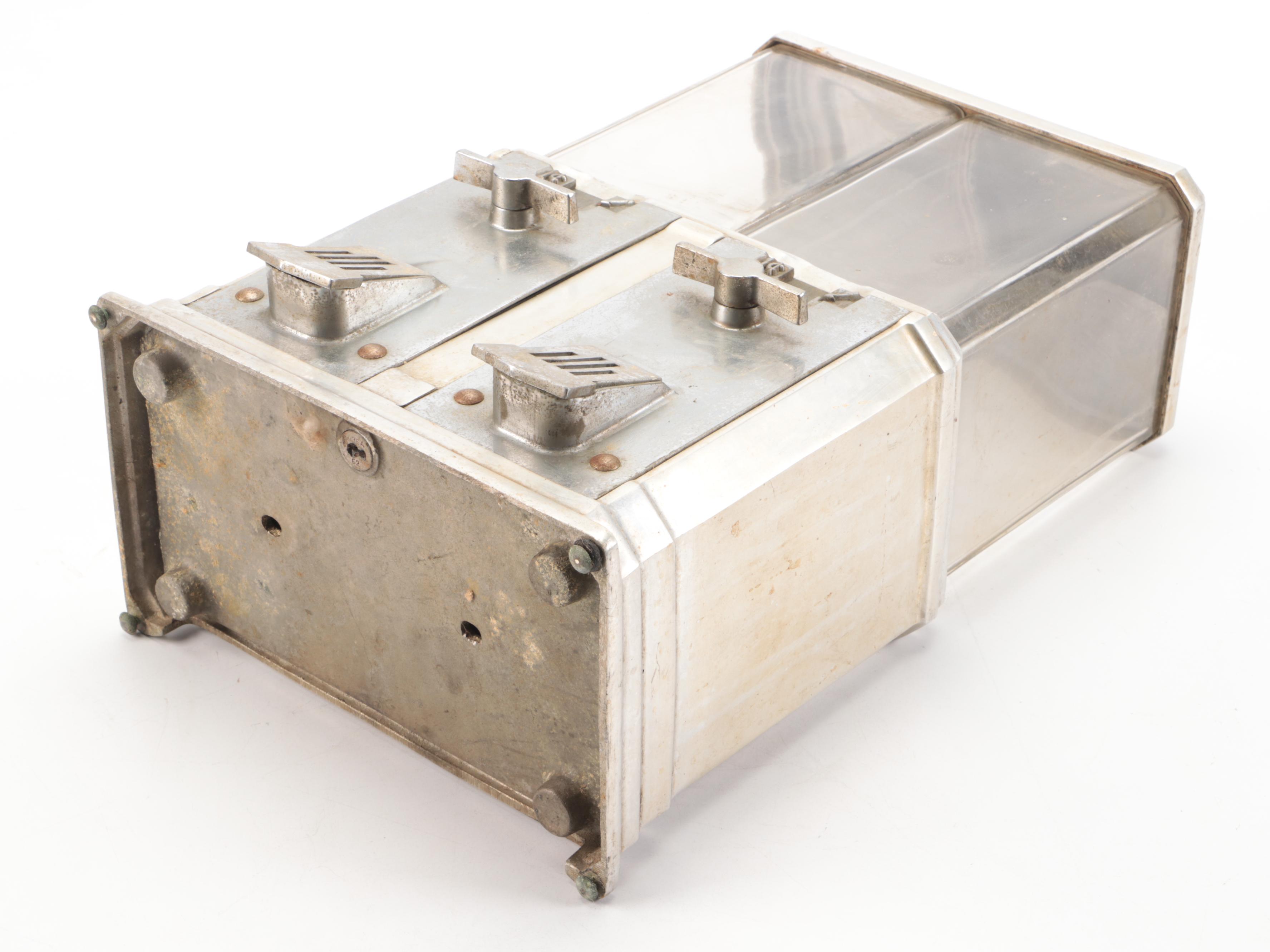 Double Nugget Coin Operated Peanut Vending Machine, 1930s–1940s