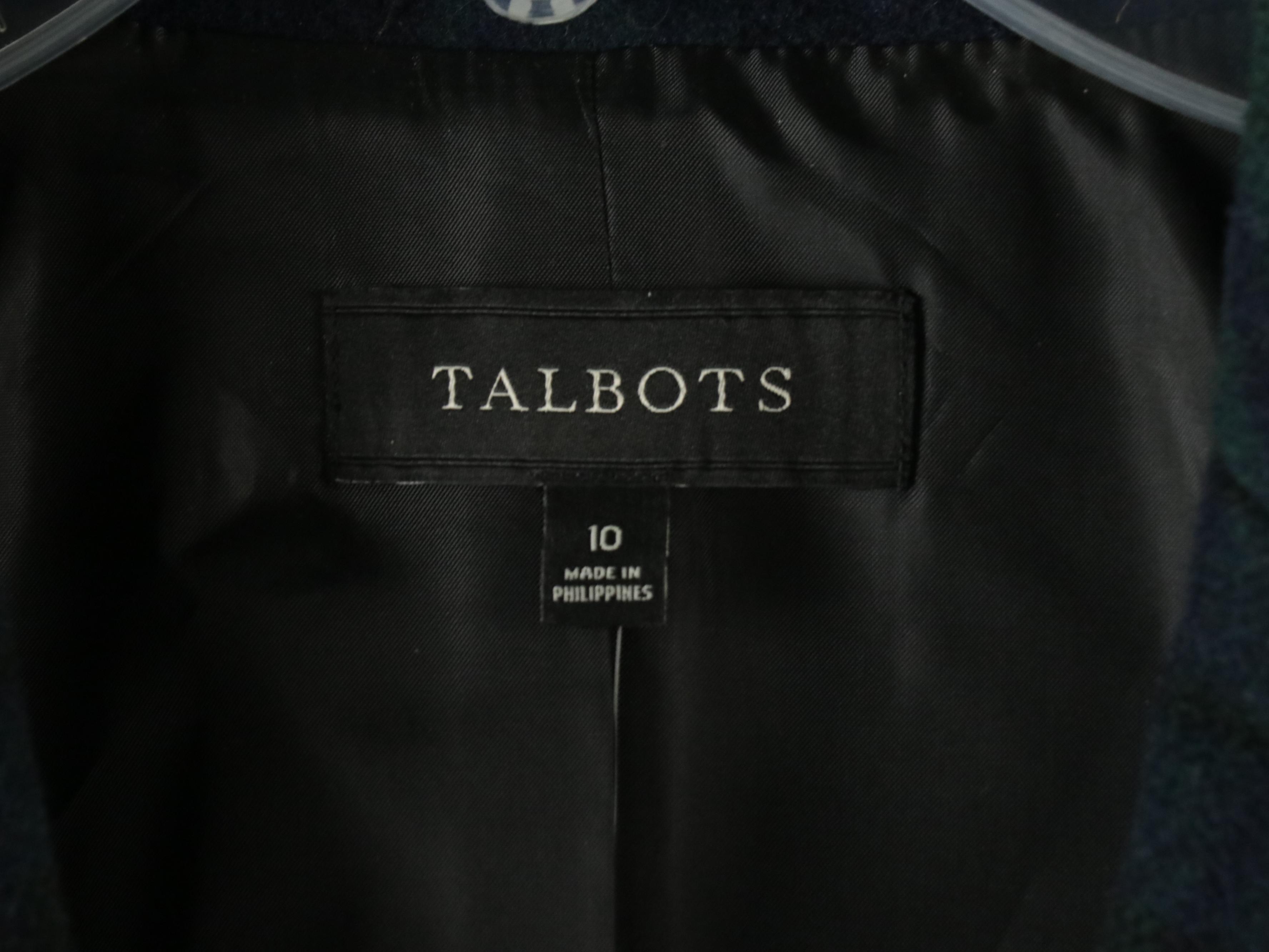 Talbots Flounce Hem Skirt, Plaid Blazer, Knit Jacket, and Double-Face Car Coat