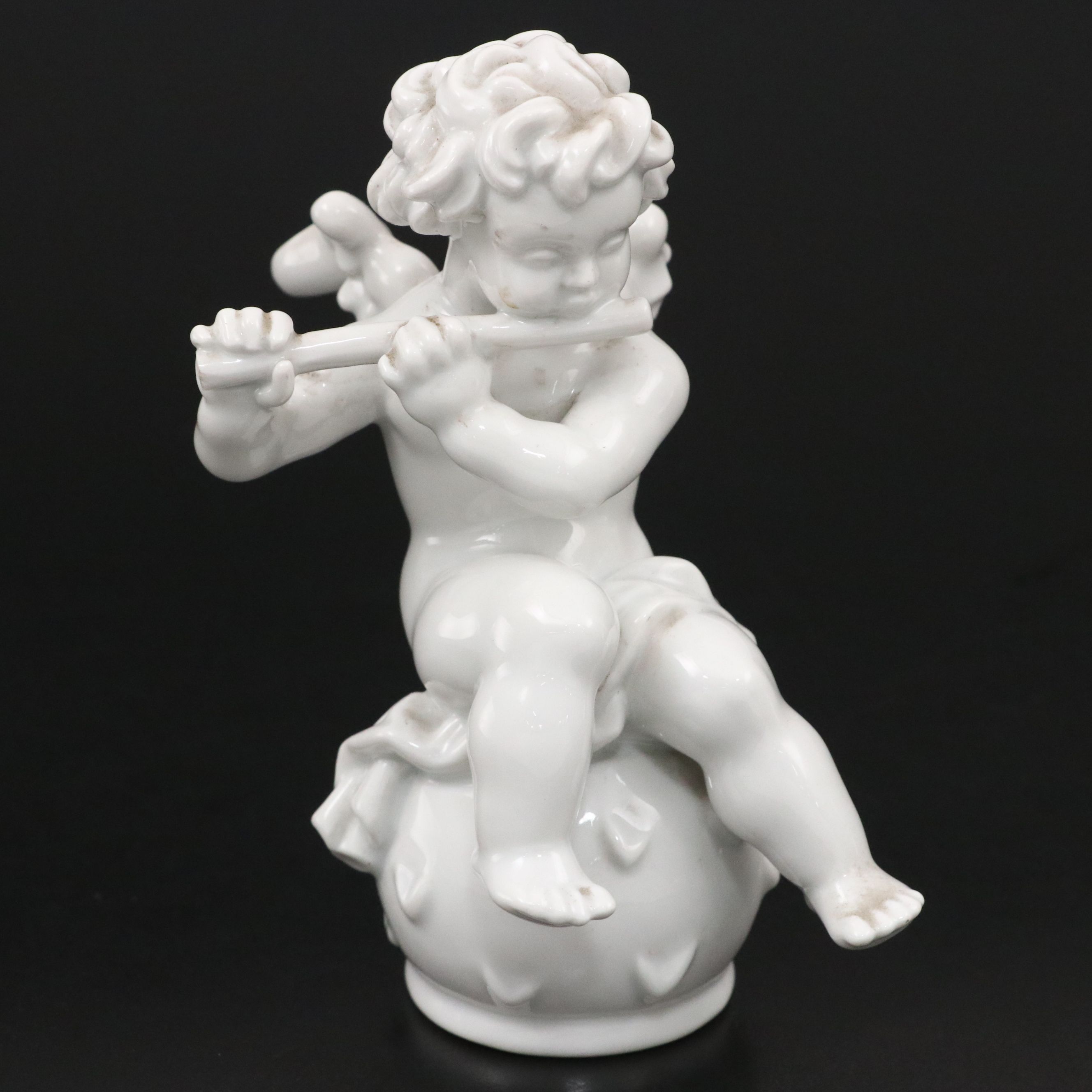 Rosenthal Blanc de Chine Flute Playing Putto