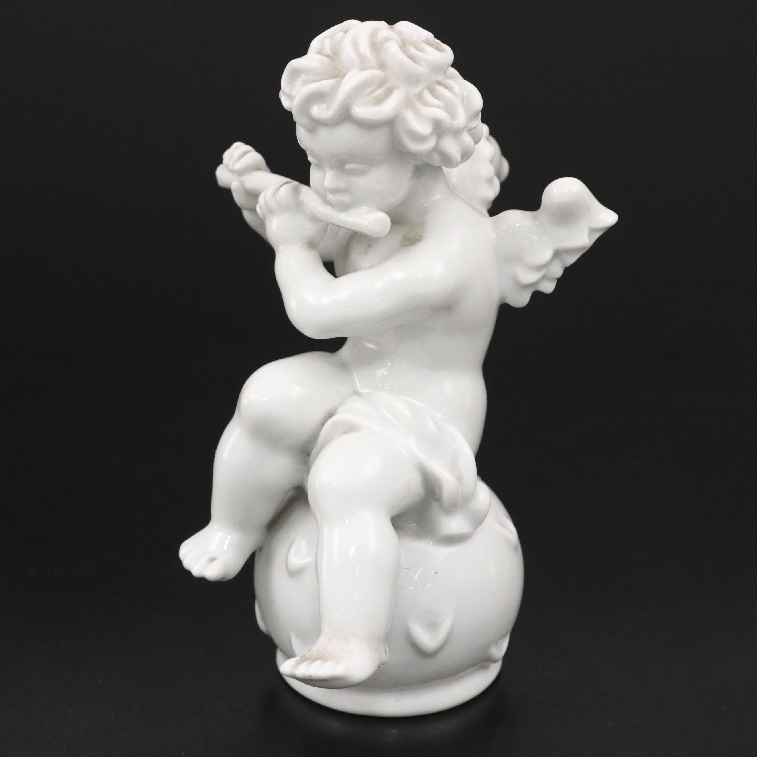 Rosenthal Blanc de Chine Flute Playing Putto
