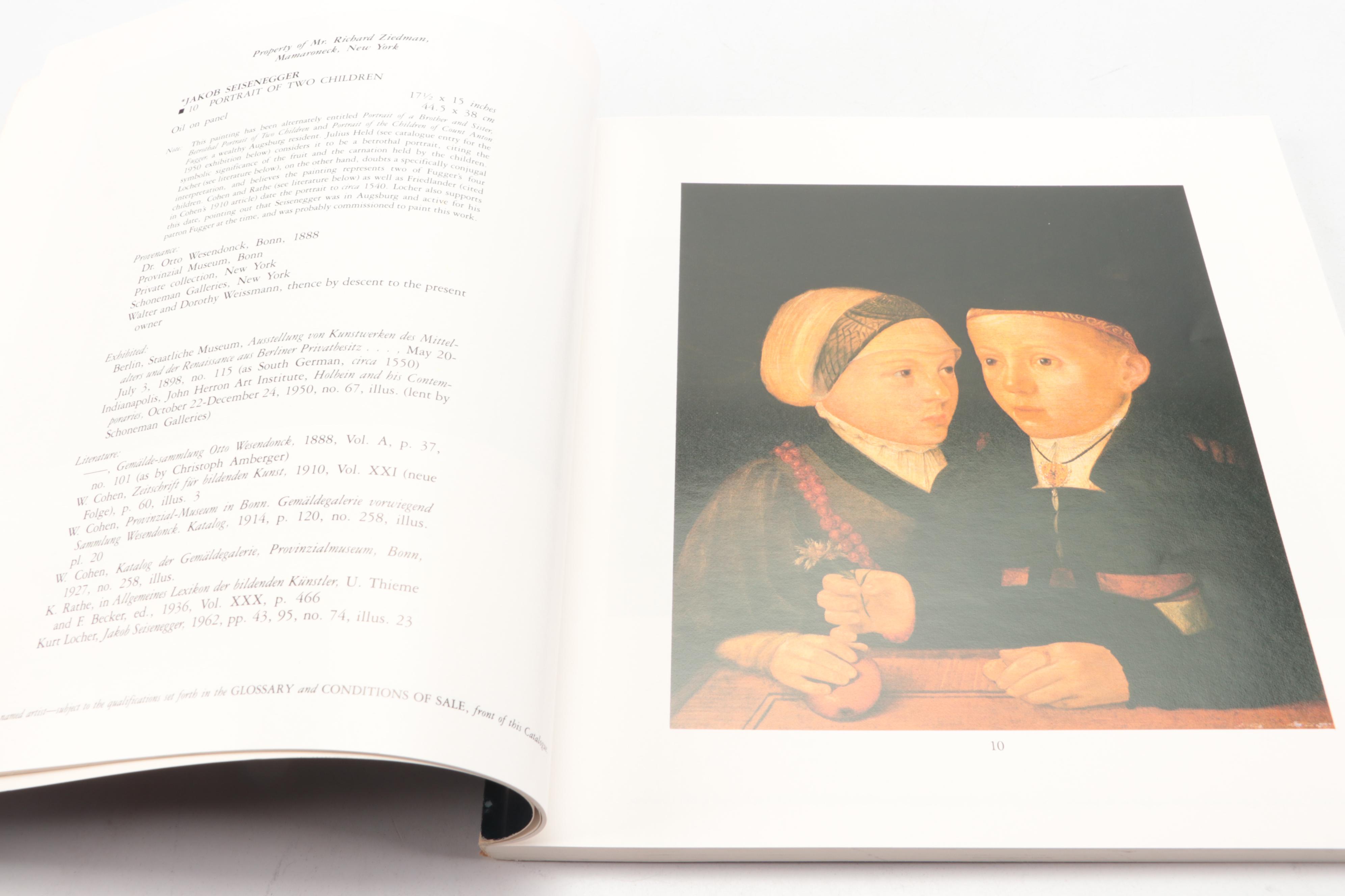 Sotheby's Old Master Paintings and Drawings Auction Catalogs, Late 20th C.