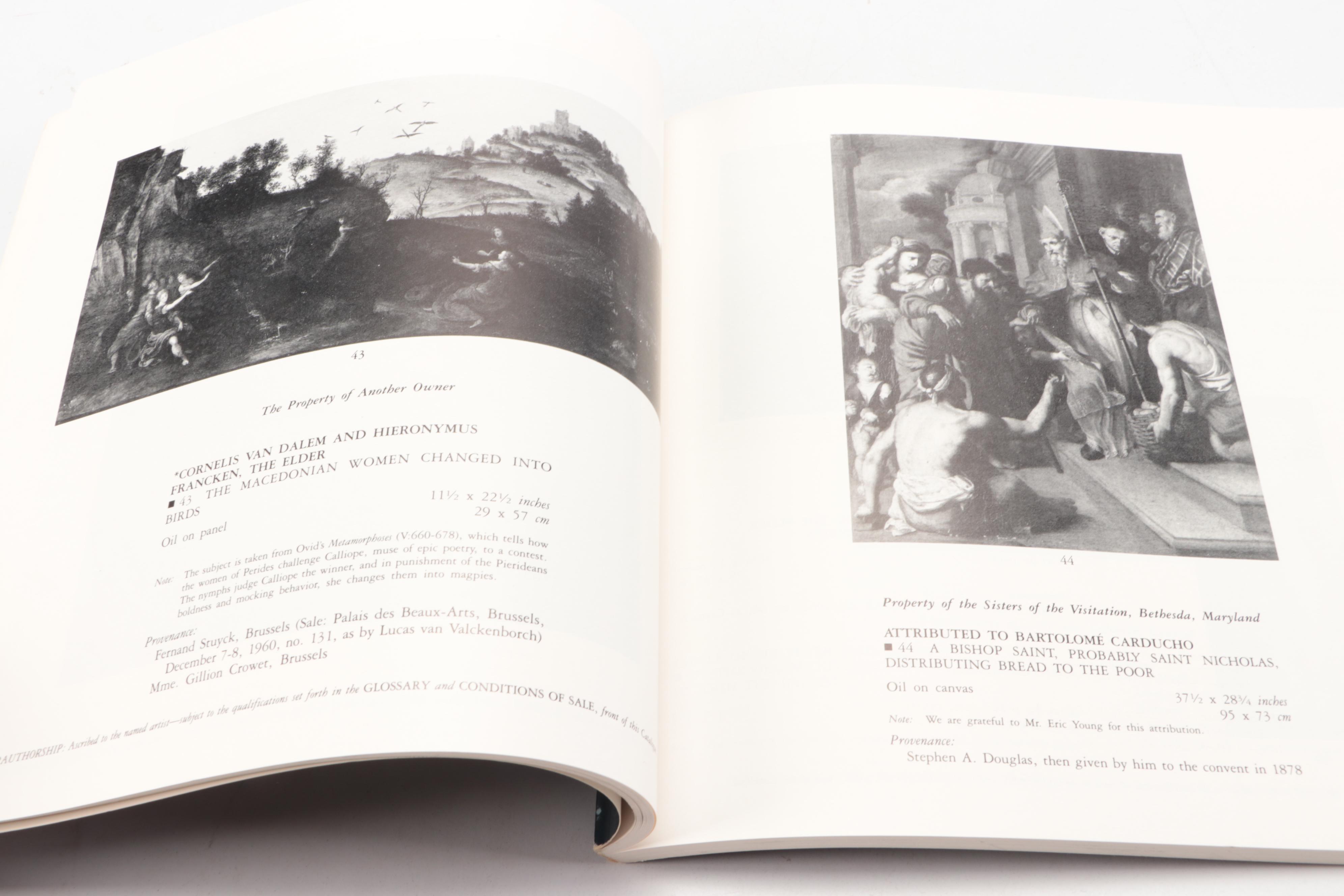 Sotheby's Old Master Paintings and Drawings Auction Catalogs, Late 20th C.