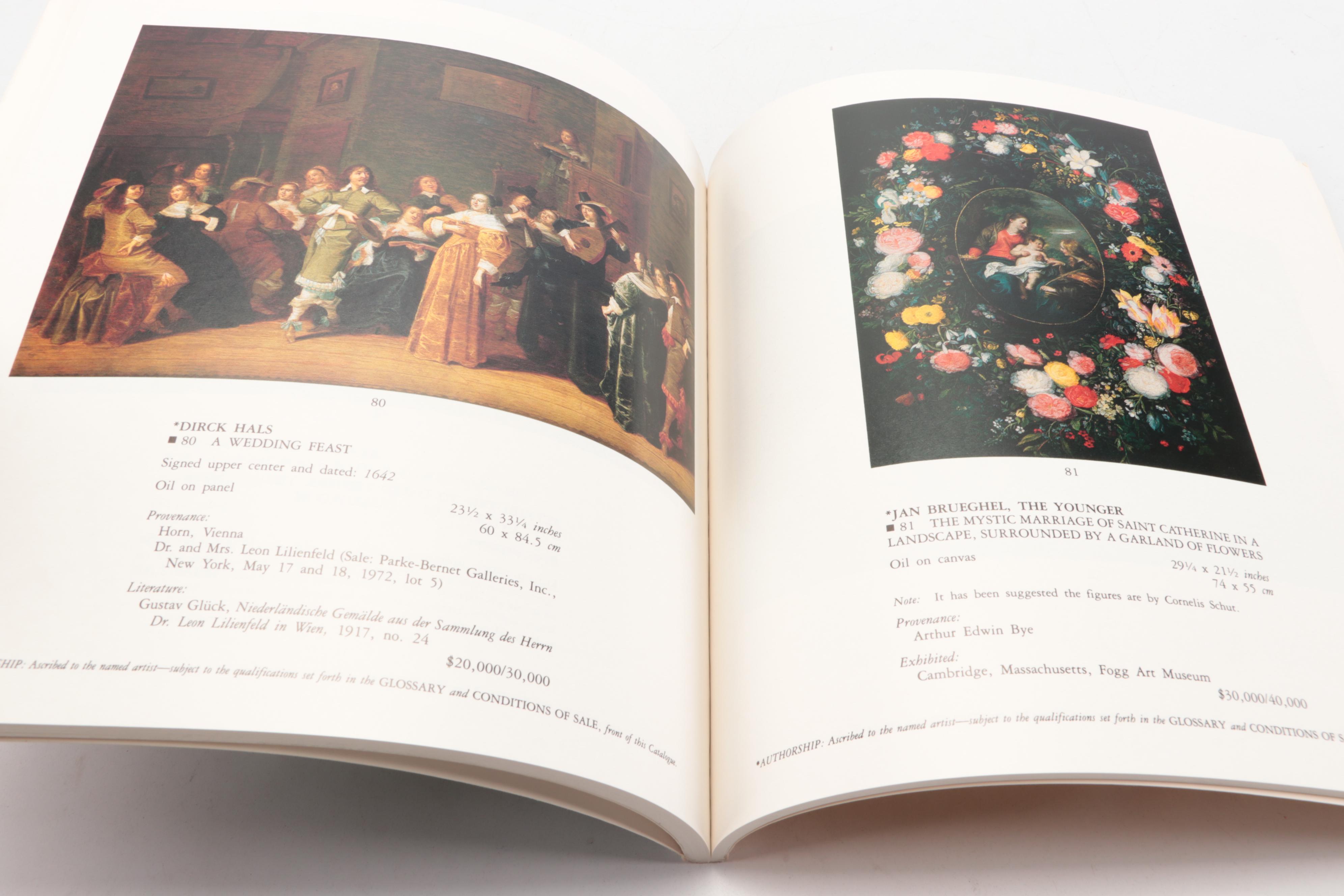 Sotheby's Old Master Paintings and Drawings Auction Catalogs, Late 20th C.