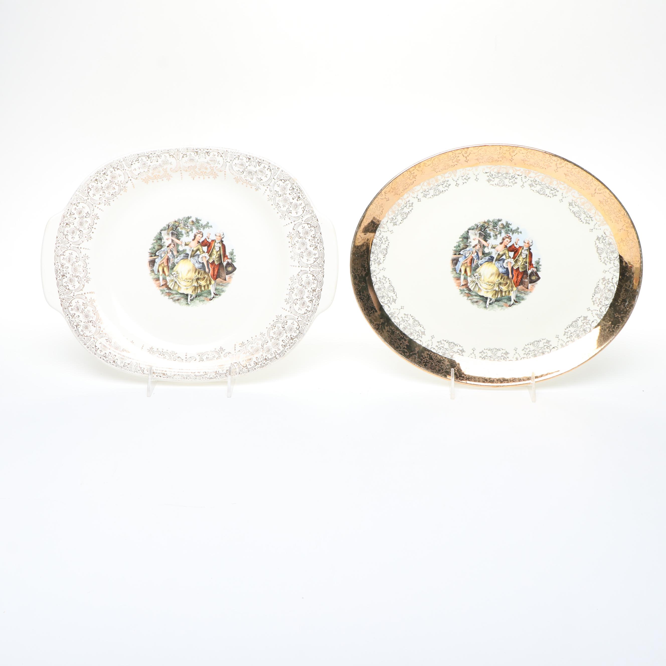 Sebring Pottery "Chantilly" and Sabin "Crest-O-Gold" with Other Gilt Table Décor