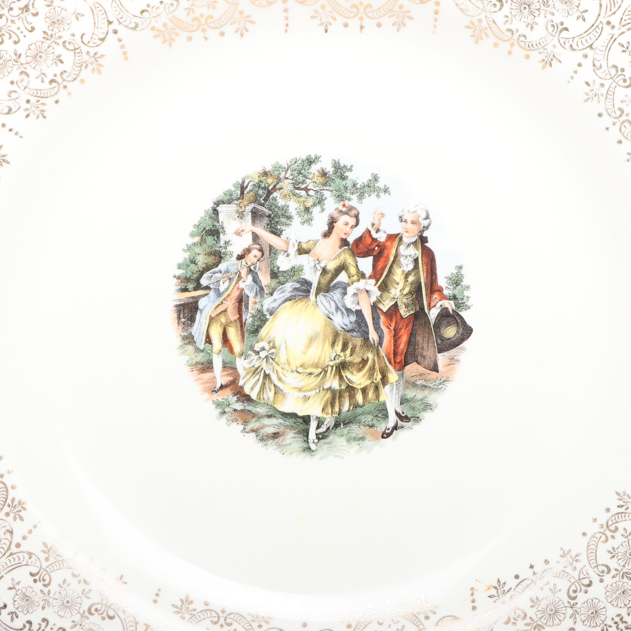 Sebring Pottery "Chantilly" and Sabin "Crest-O-Gold" with Other Gilt Table Décor