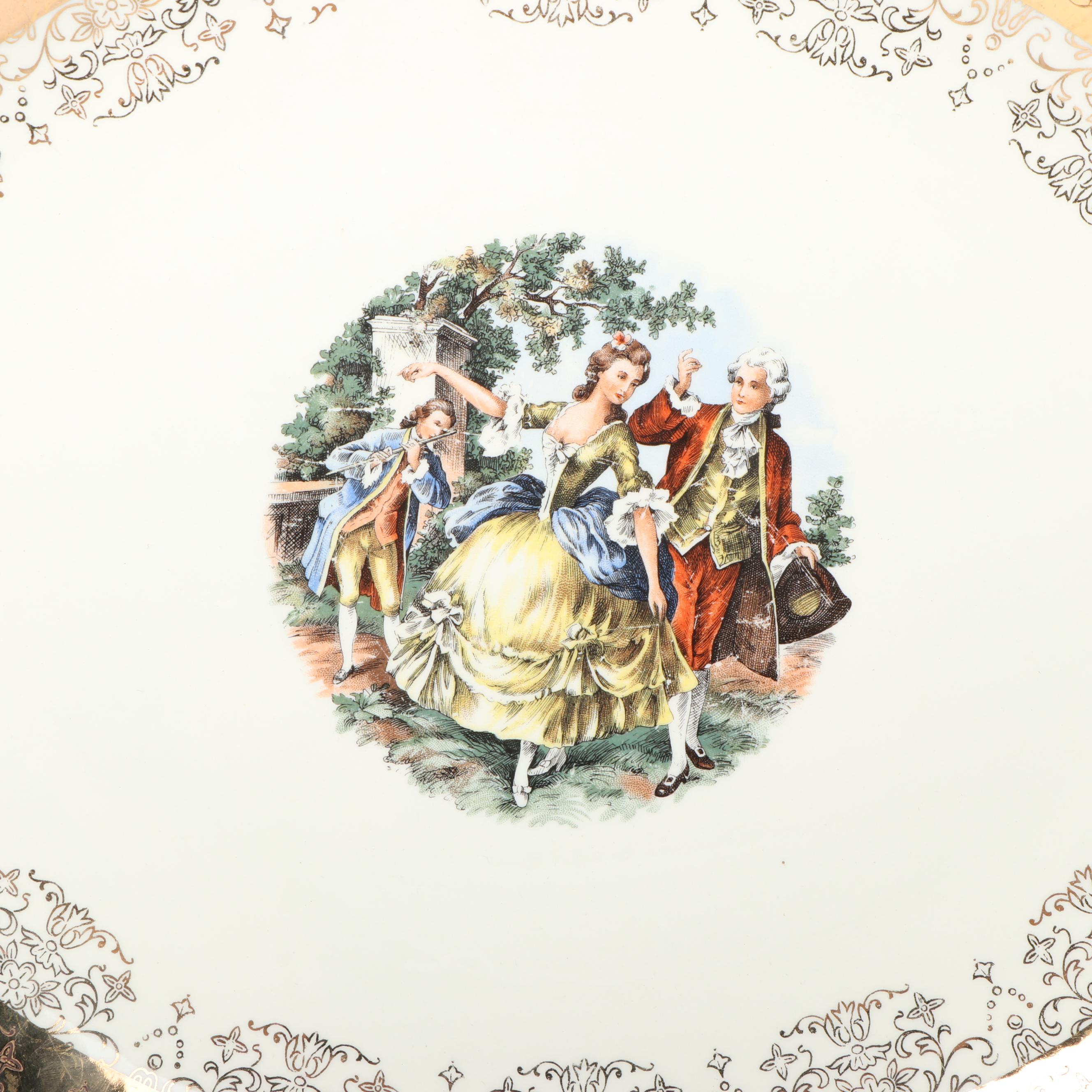 Sebring Pottery "Chantilly" and Sabin "Crest-O-Gold" with Other Gilt Table Décor