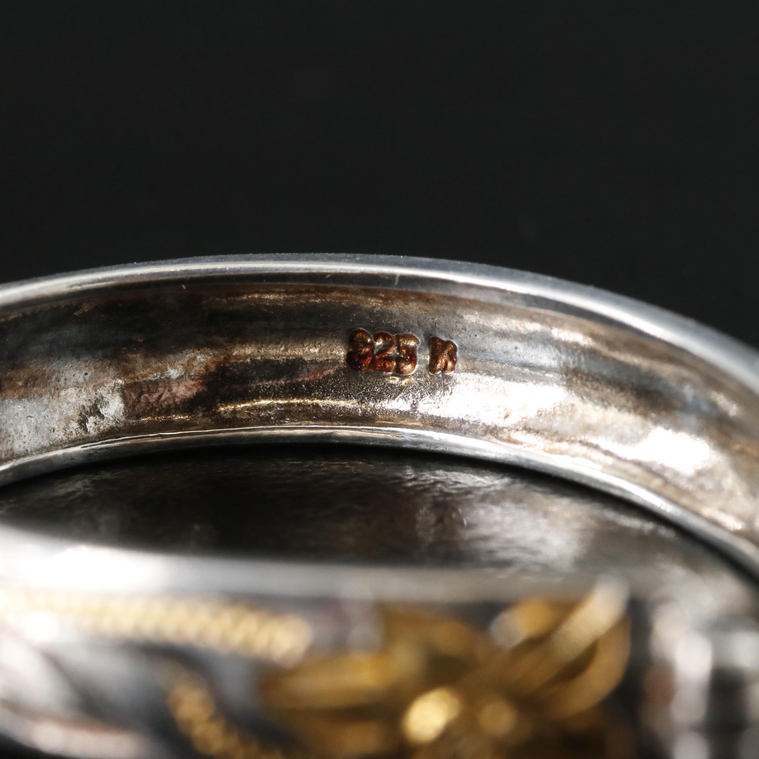 Sterling Floral Elongated Hoops