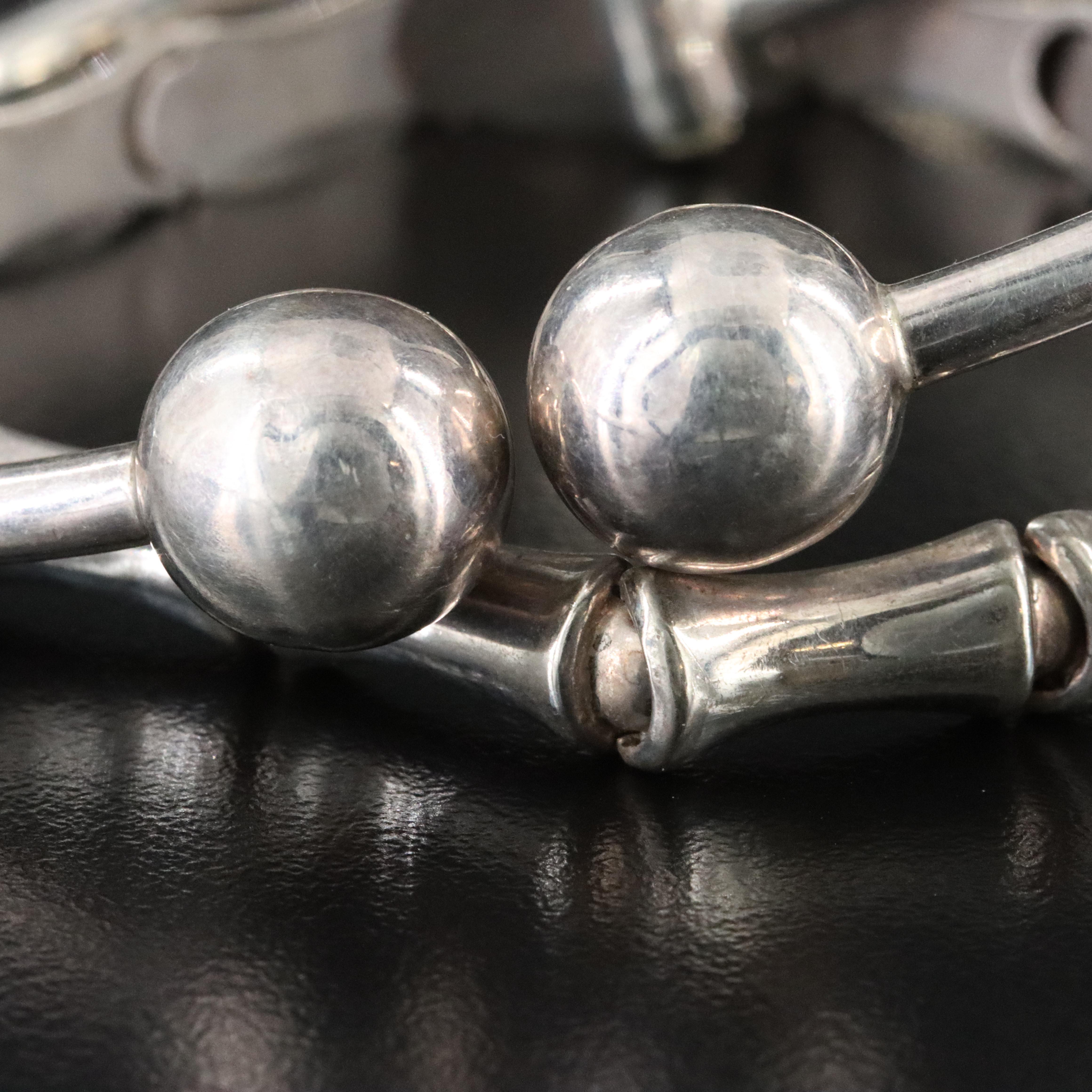 Sterling Bracelets Including Mexican and Italian