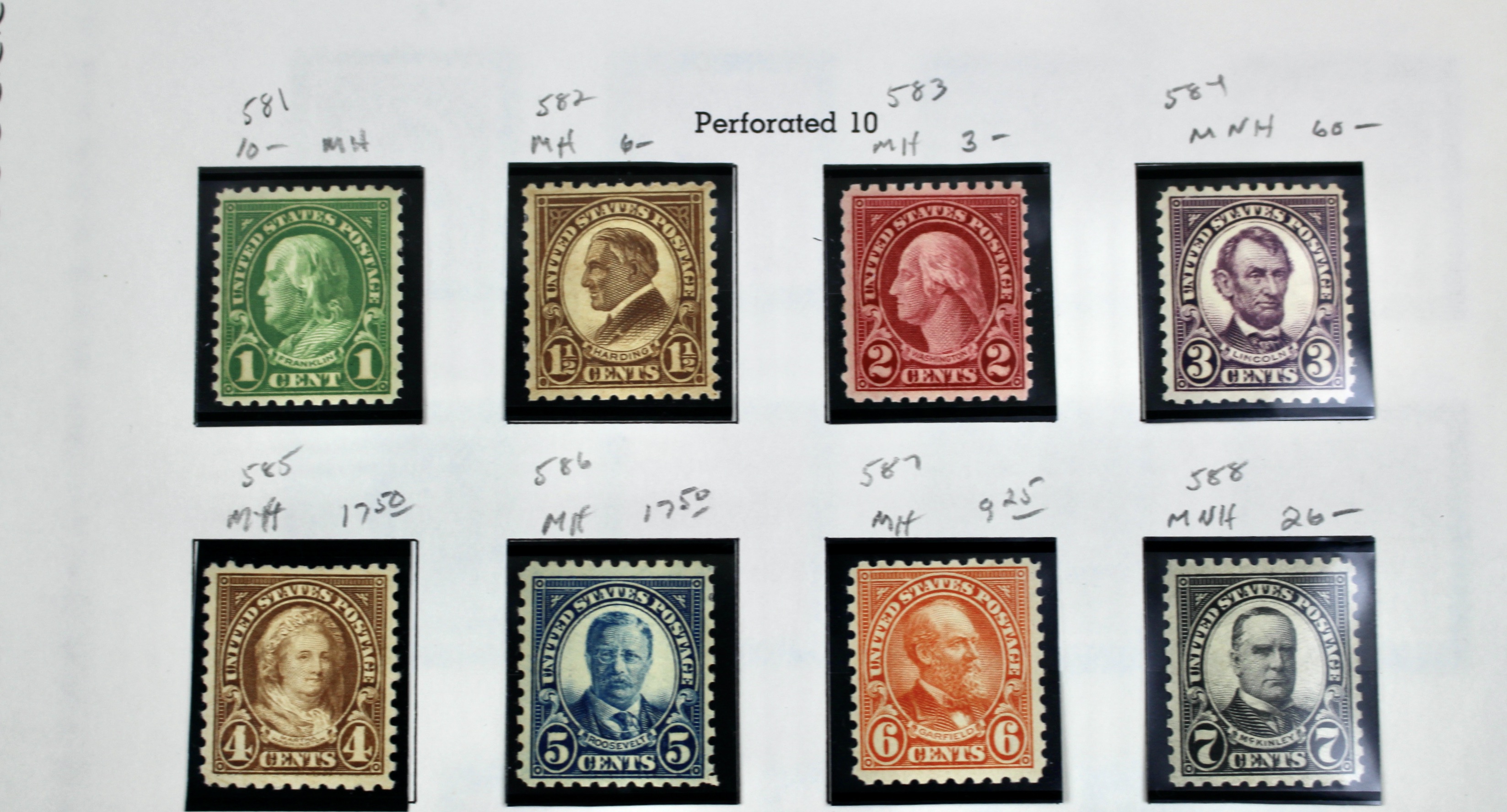 Mint and MNH U.S. Postage Stamp Collection, 1923 to 1934