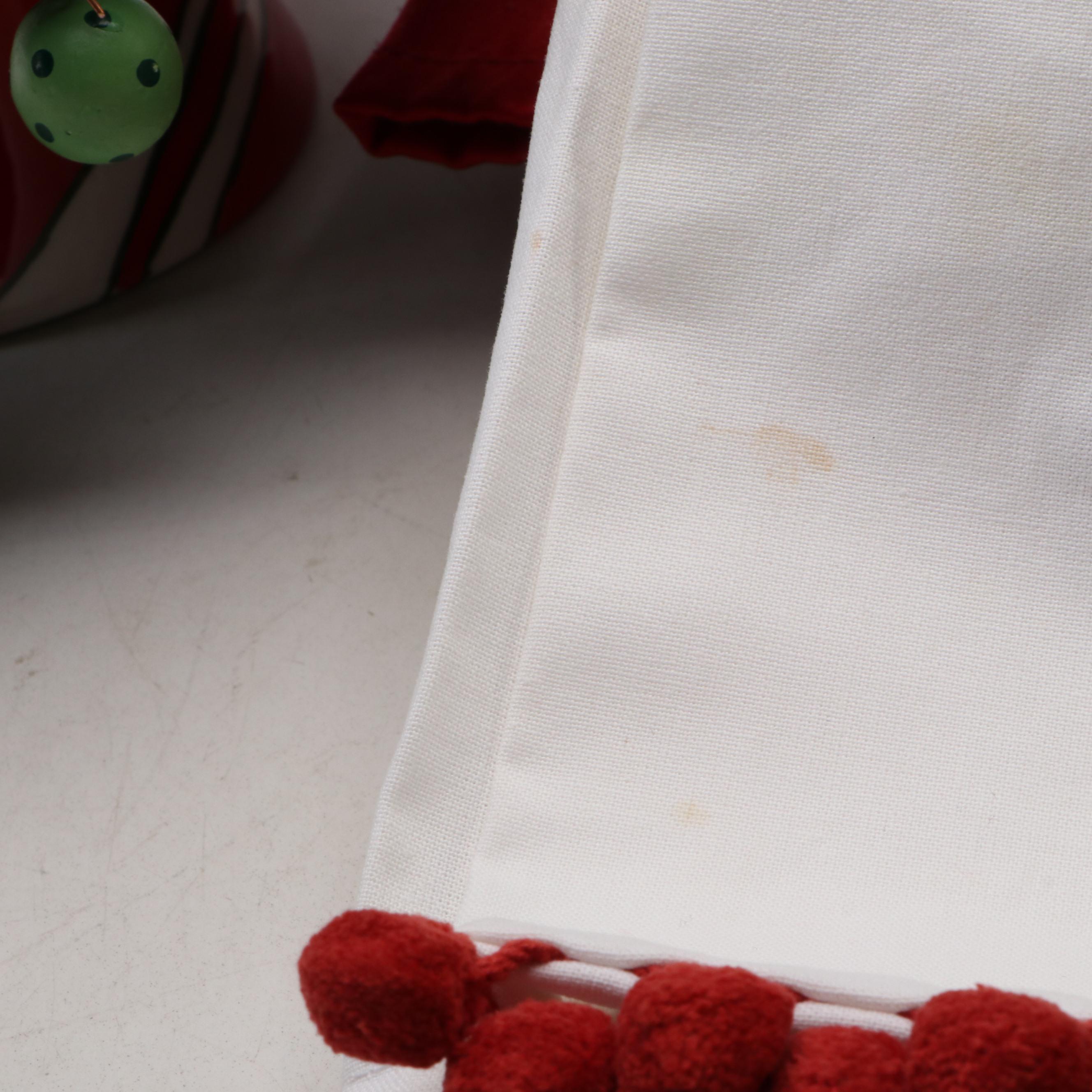 Italian Bellini Santa Claus Platter and Other Festive Ceramic Tableware