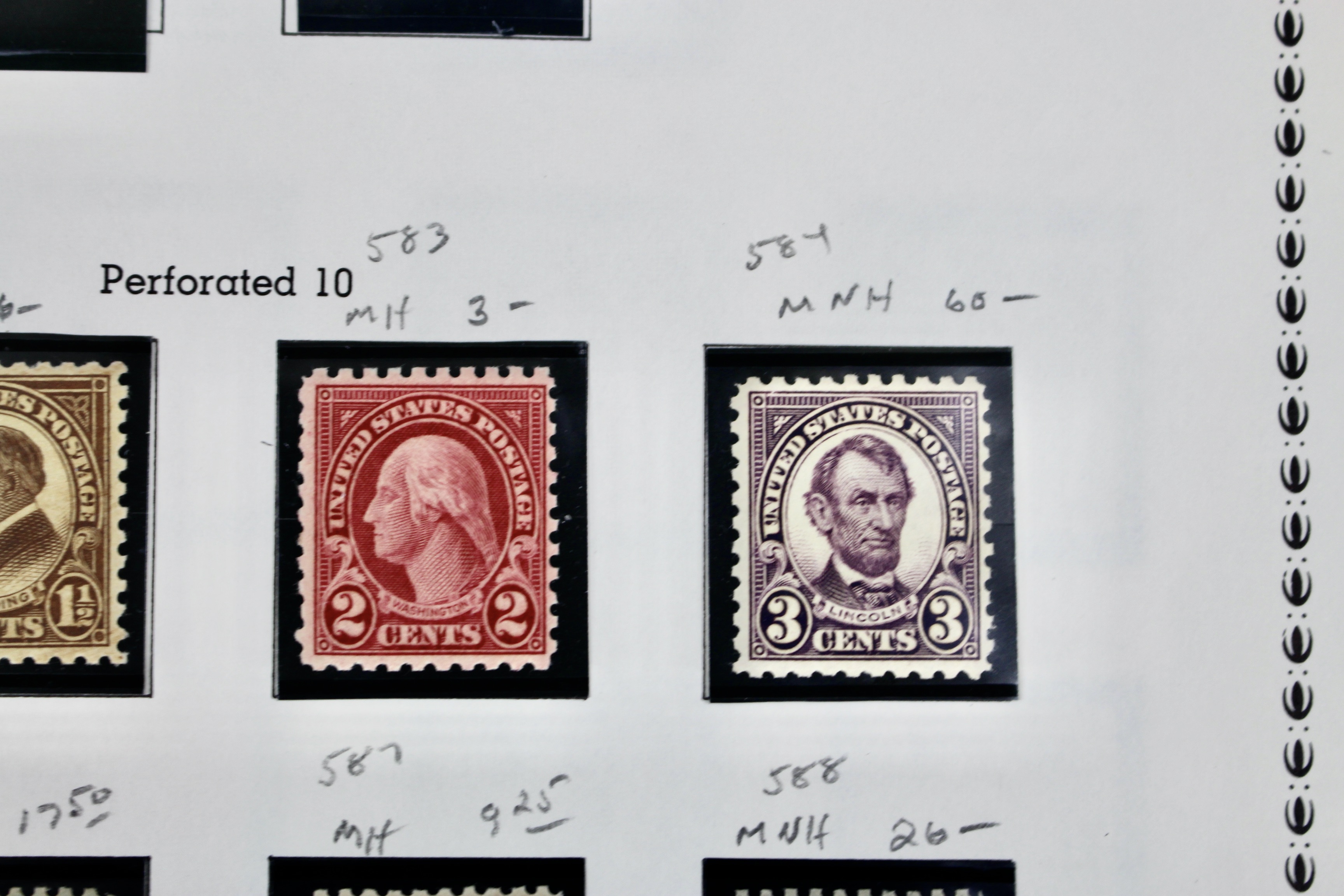 Mint and MNH U.S. Postage Stamp Collection, 1923 to 1934