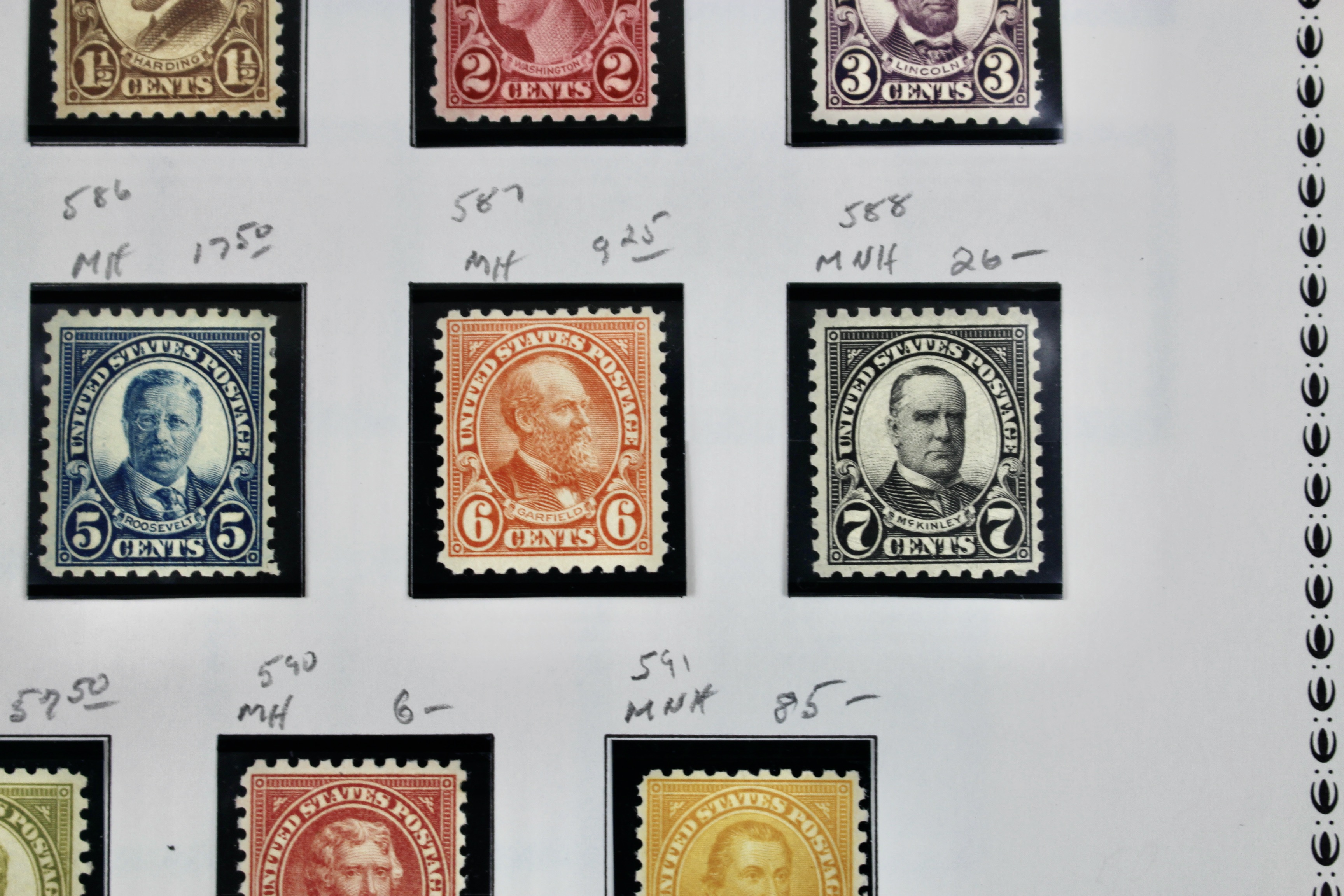 Mint and MNH U.S. Postage Stamp Collection, 1923 to 1934
