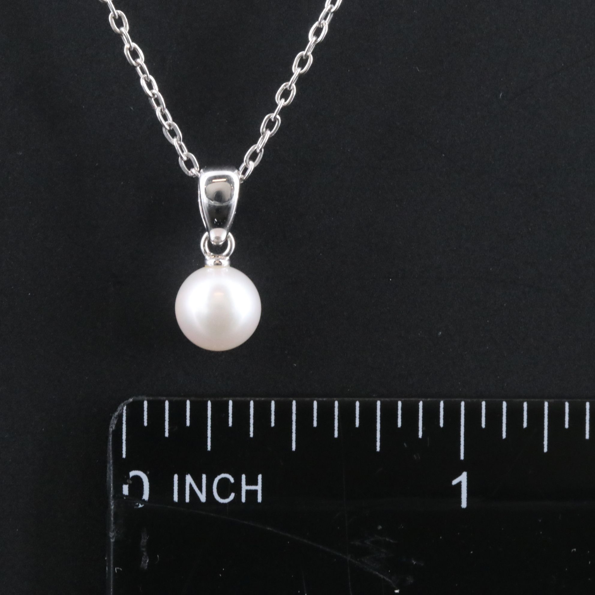 Mikimoto Sterling Pearl Pendant Necklace