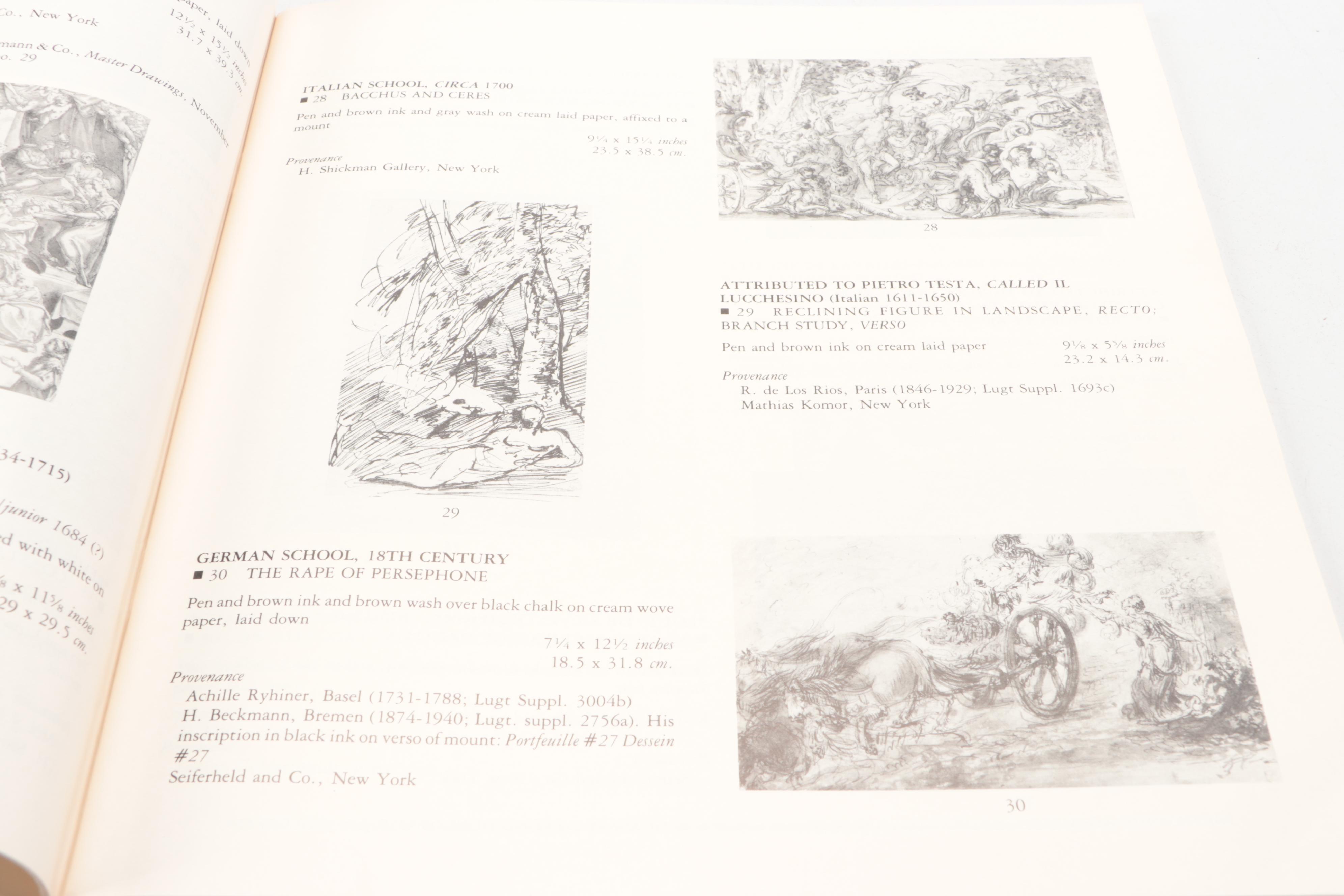 Sotheby's and Christie's Drawings and More Auction Catalogs, Late 20th C.