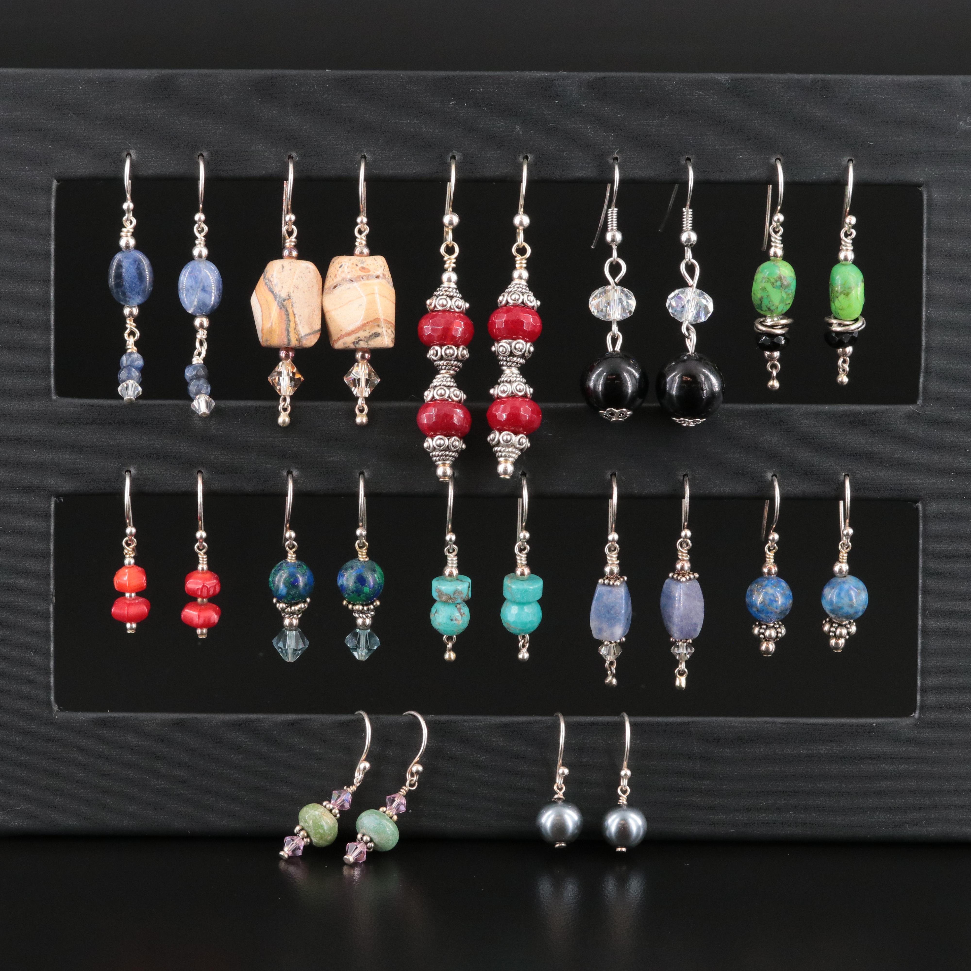 Sterling, Jasper and Coral Featured in Earring Collection