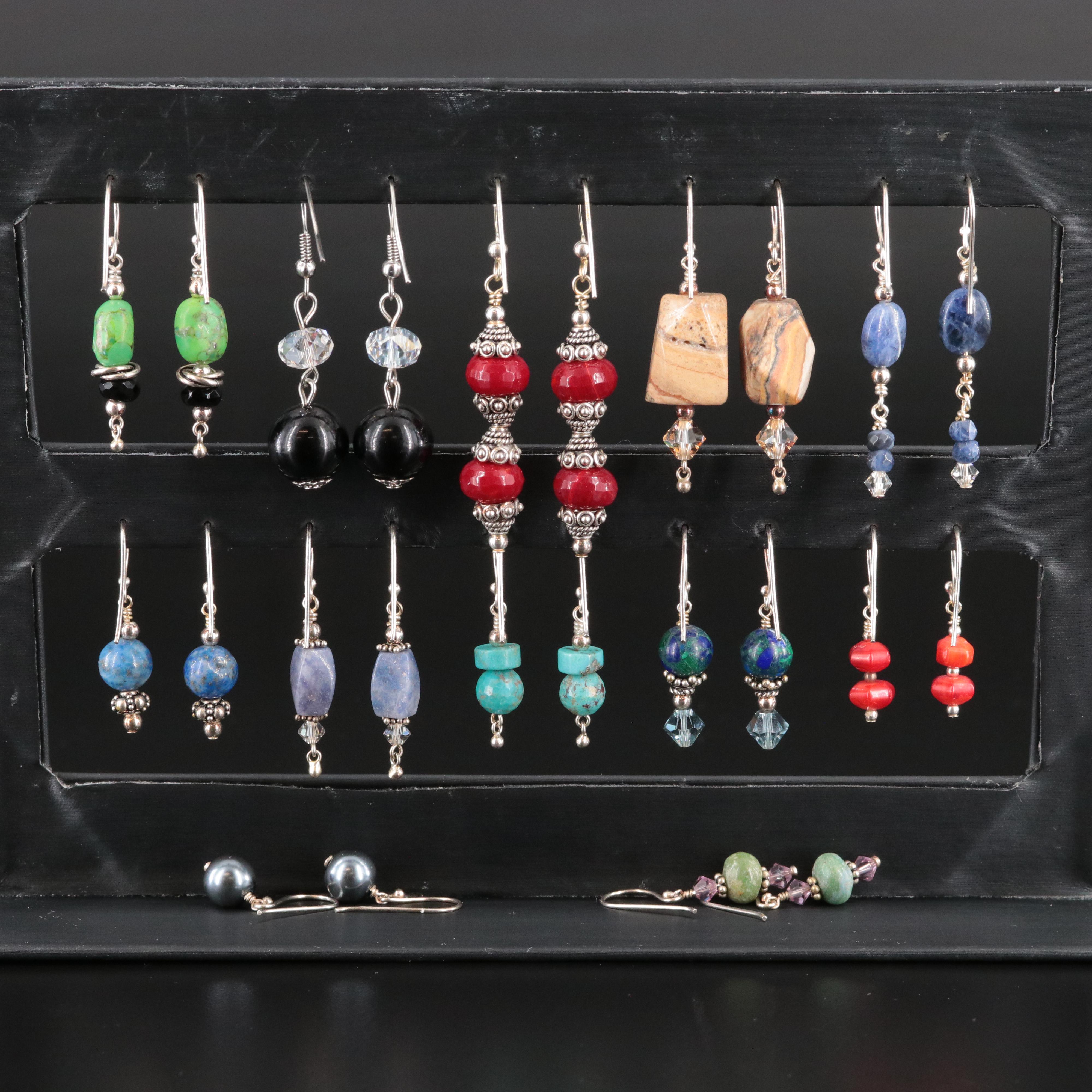 Sterling, Jasper and Coral Featured in Earring Collection