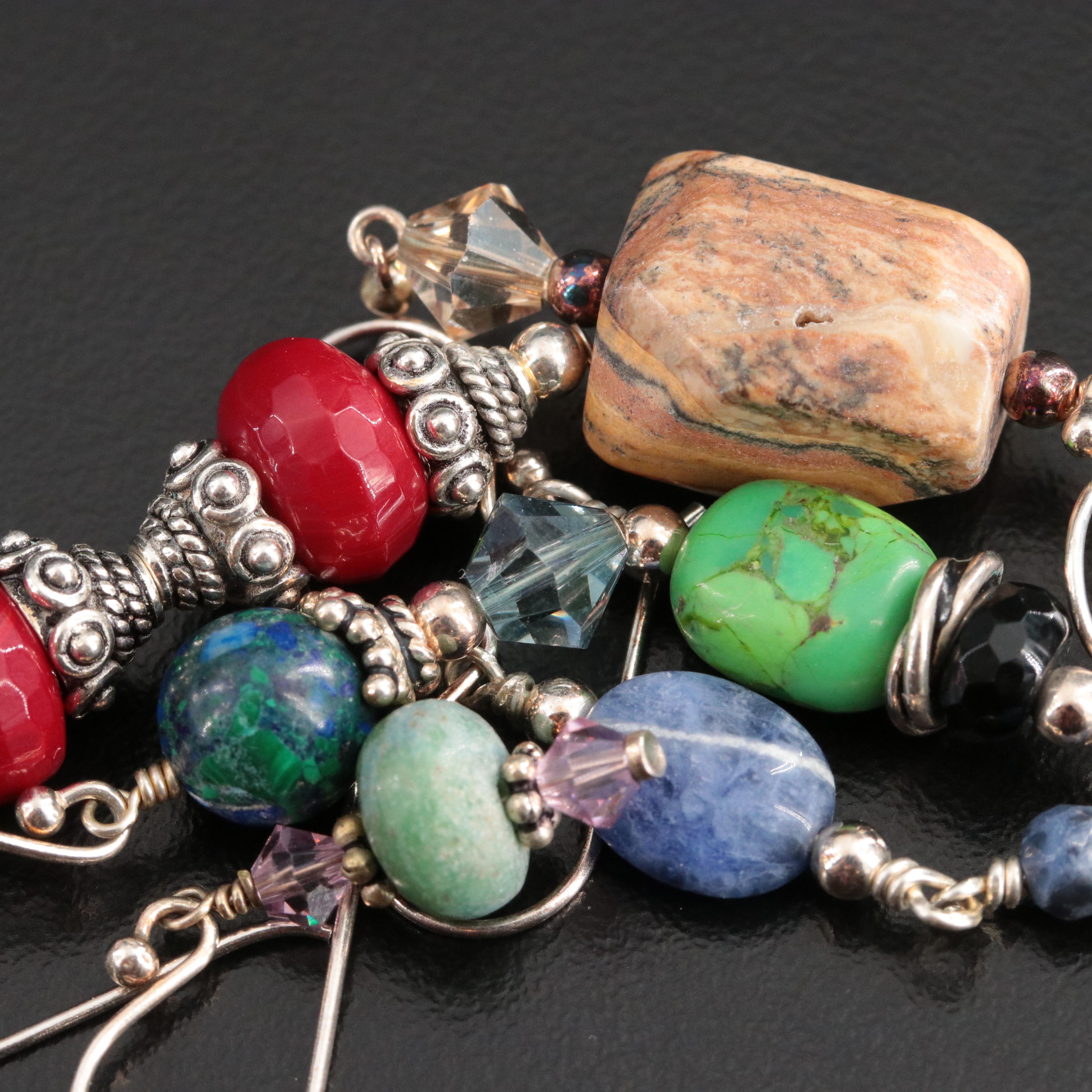 Sterling, Jasper and Coral Featured in Earring Collection