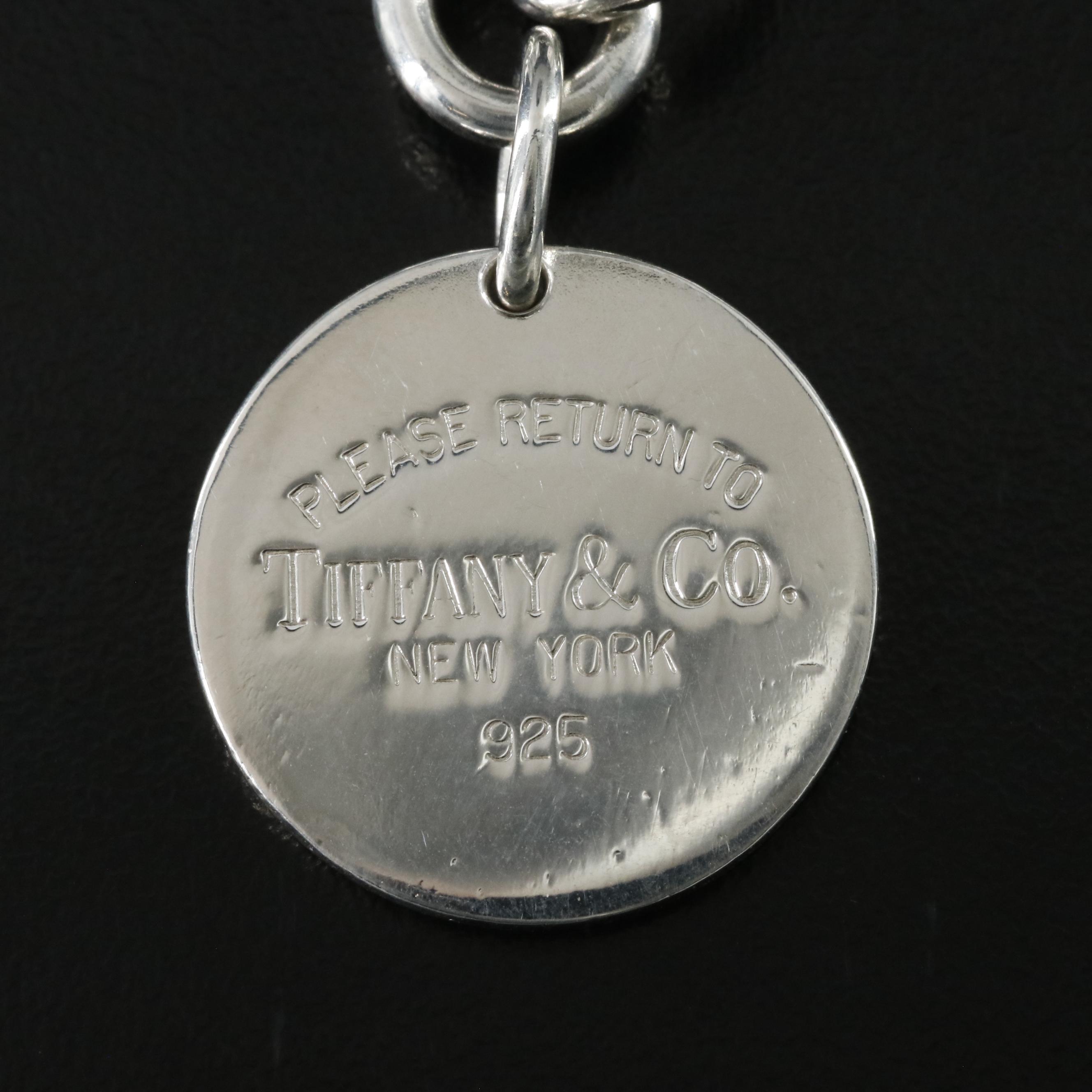 Tiffany & Co. Return to Tiffany Sterling Round Tag Charm Bracelet