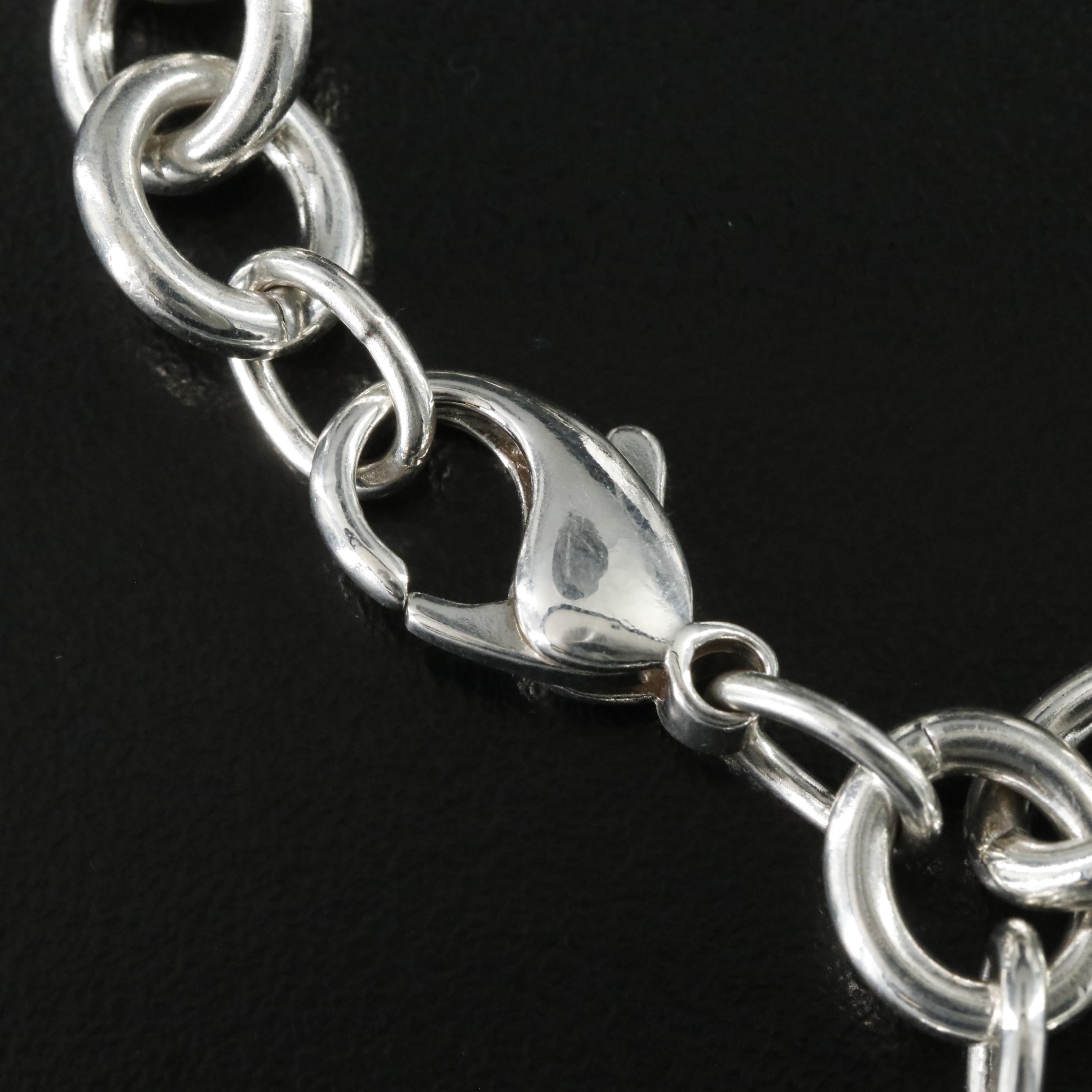 Tiffany & Co. Return to Tiffany Sterling Round Tag Charm Bracelet