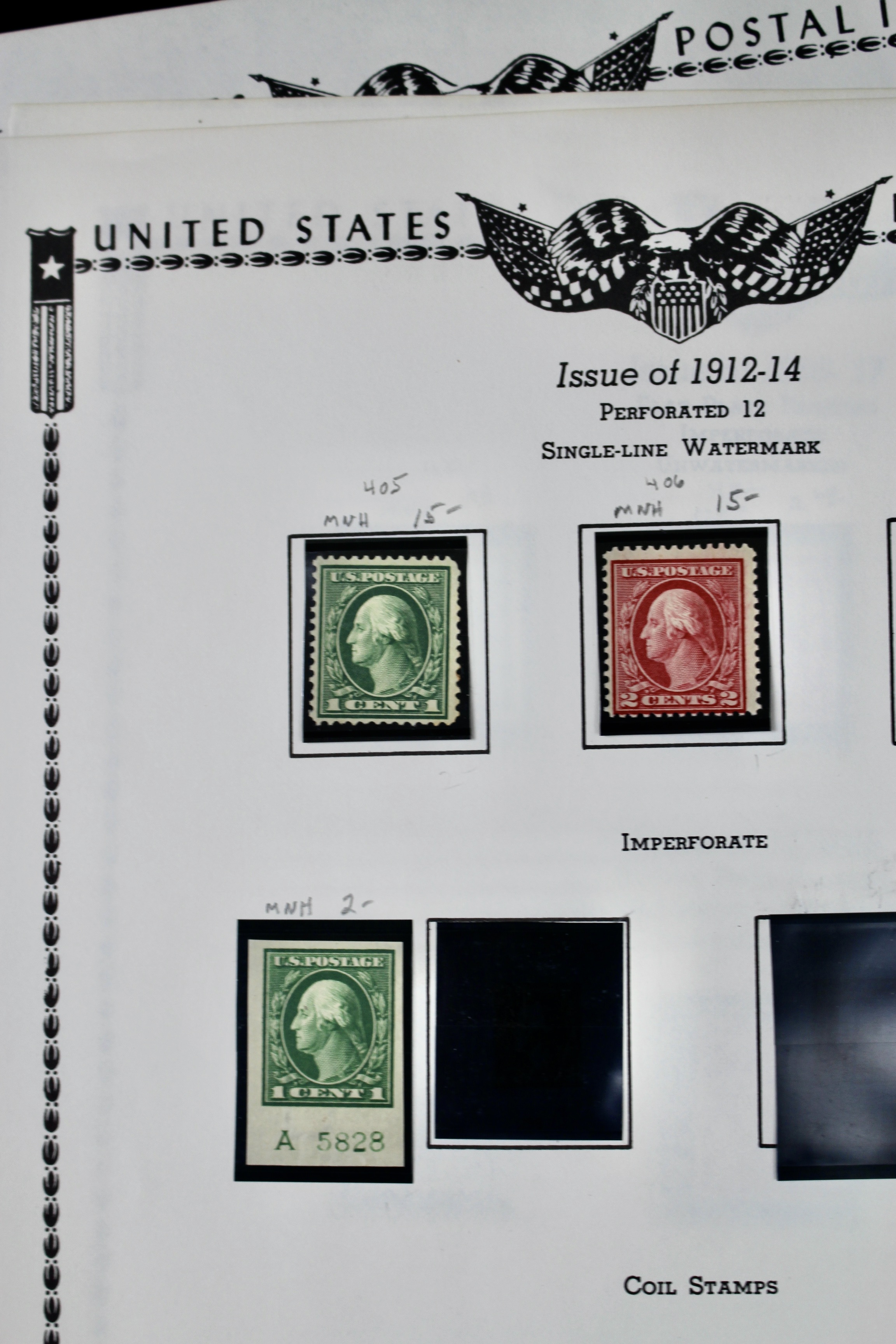 Twenty-Nine MNH Washington Franklin U.S. Postage Stamps, 1911 to 1921