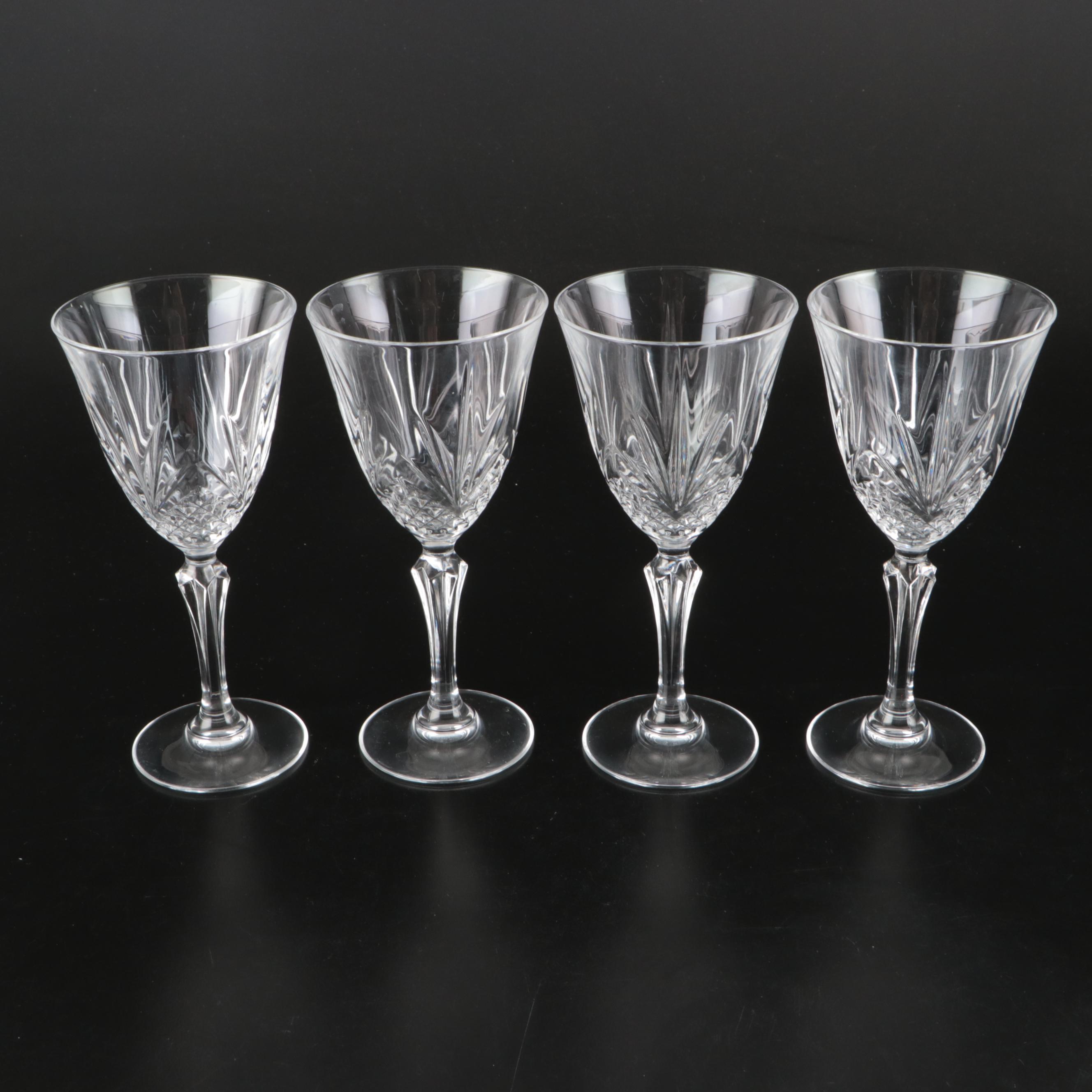Cristal De Flandre "Salzburg" Cut Crystal Water Goblets