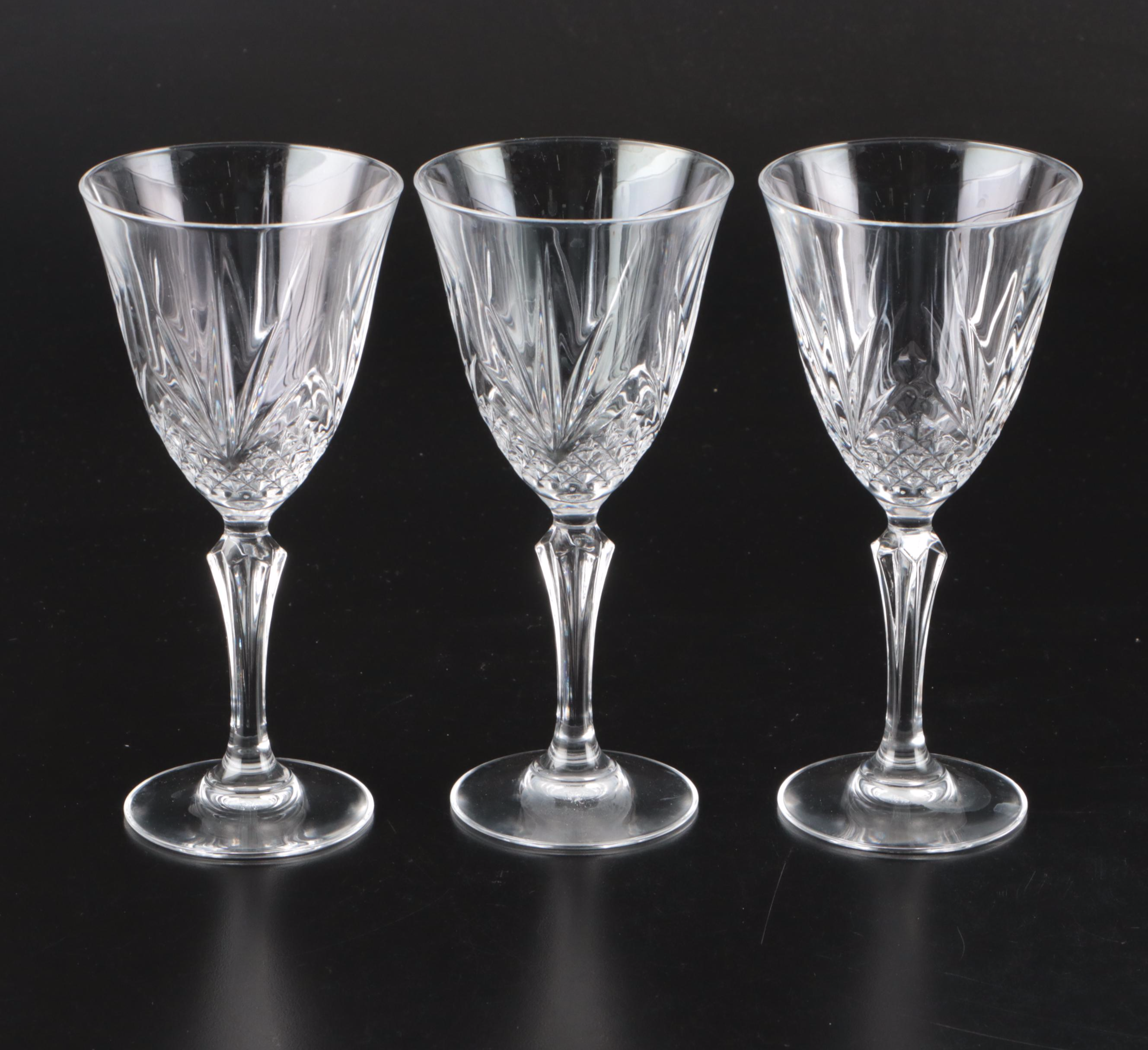 Cristal De Flandre "Salzburg" Cut Crystal Water Goblets