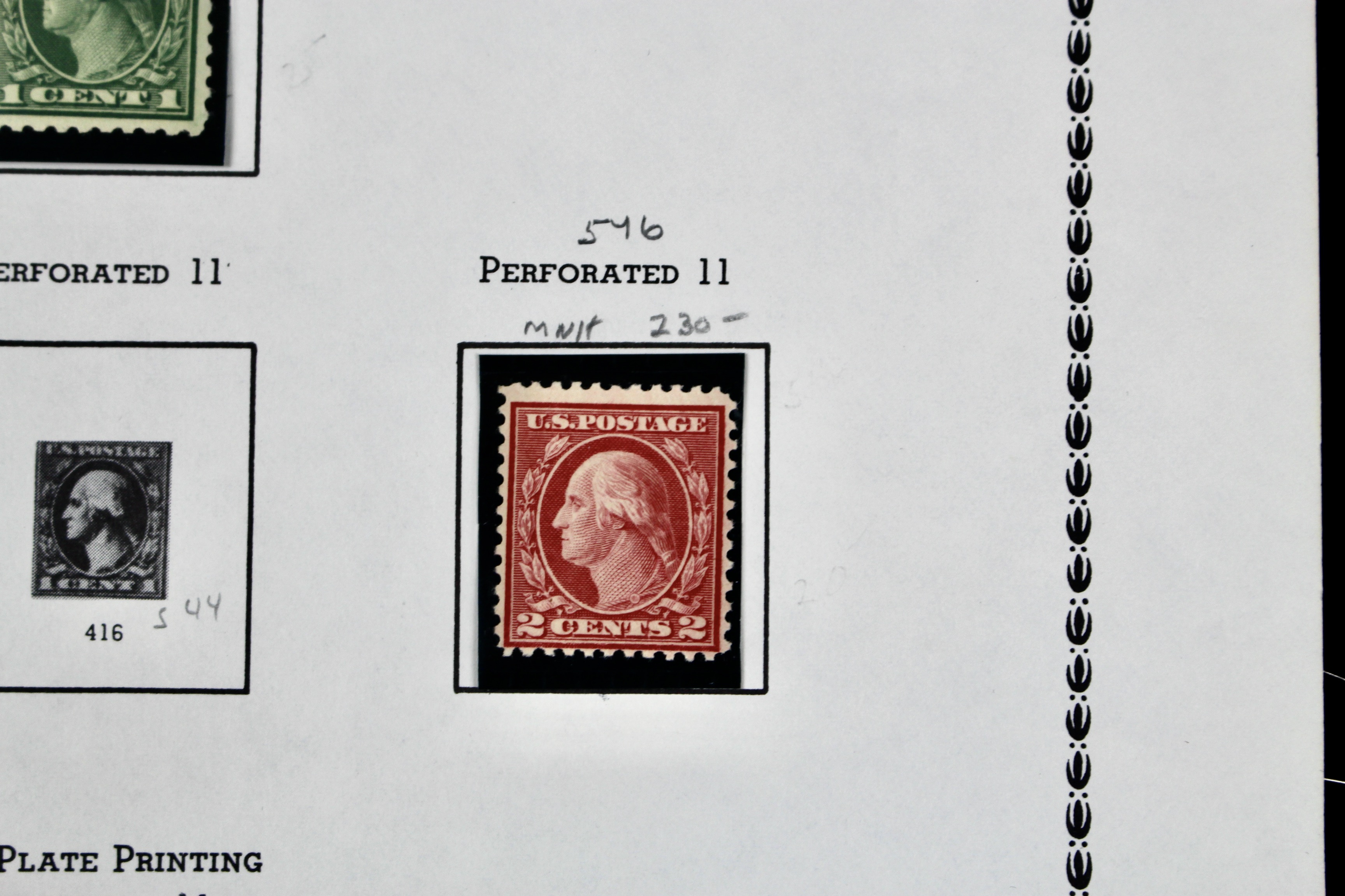 Twenty-Nine MNH Washington Franklin U.S. Postage Stamps, 1911 to 1921