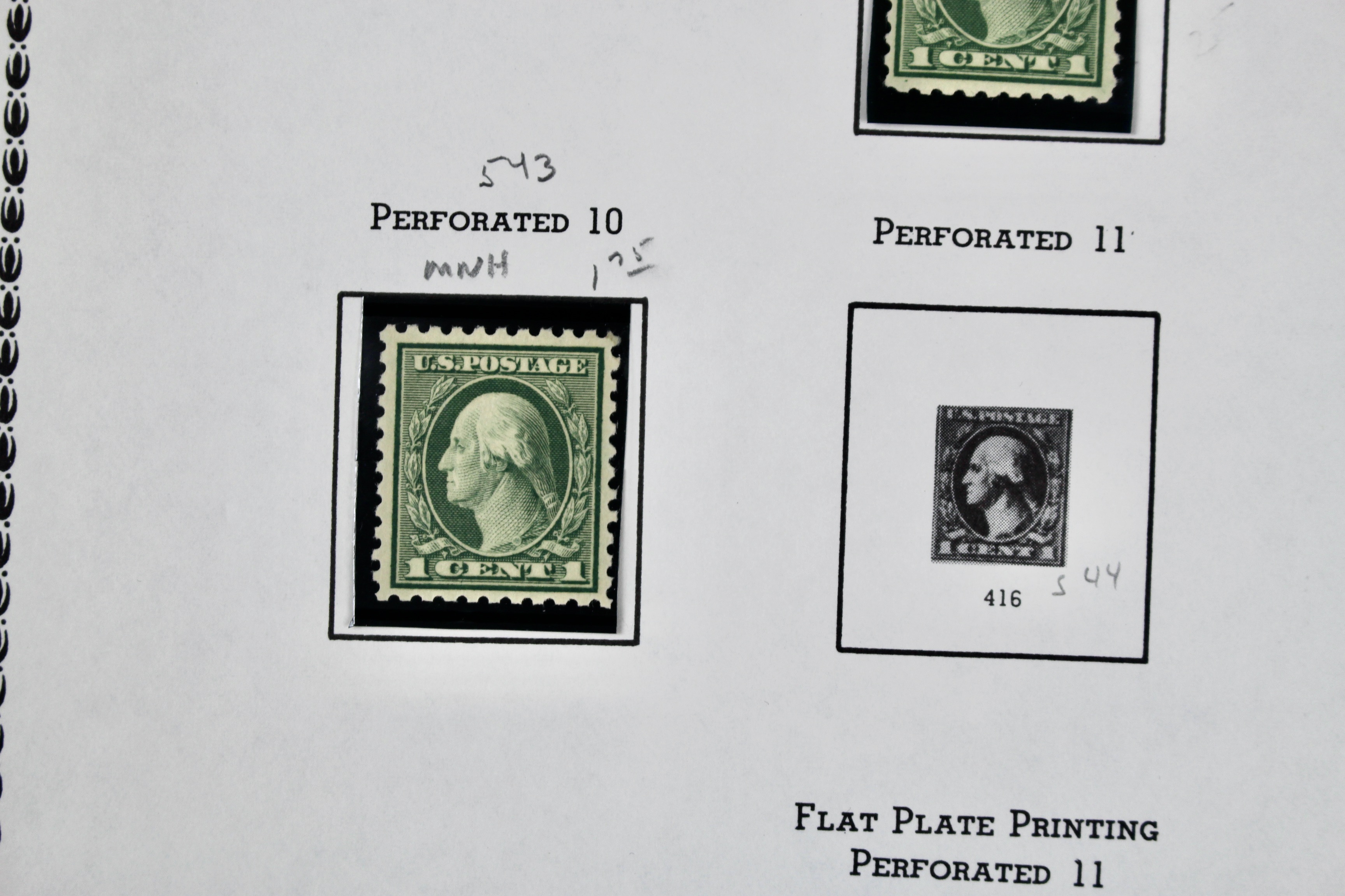 Twenty-Nine MNH Washington Franklin U.S. Postage Stamps, 1911 to 1921