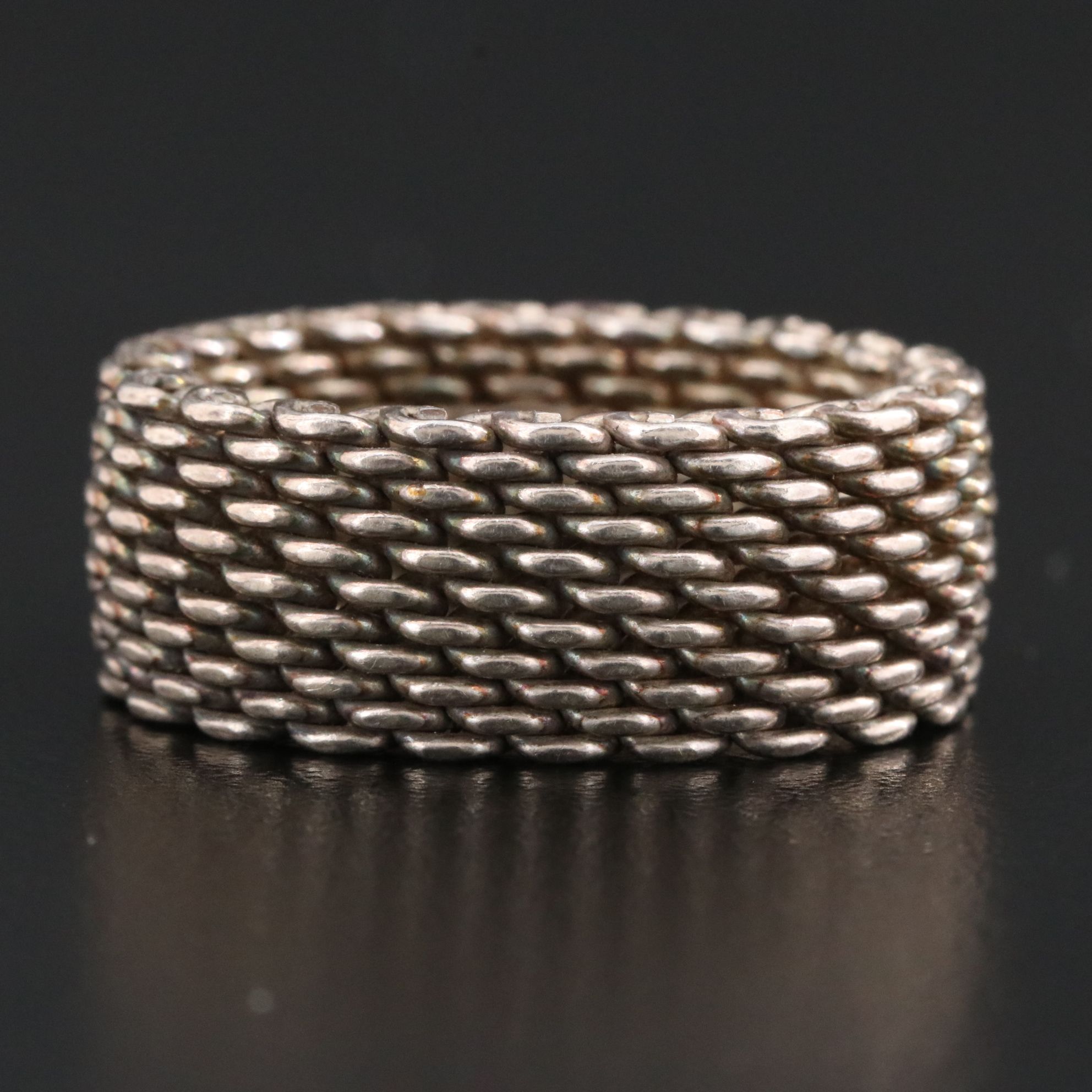 Tiffany & Co. Somerset Sterling Mesh Ring