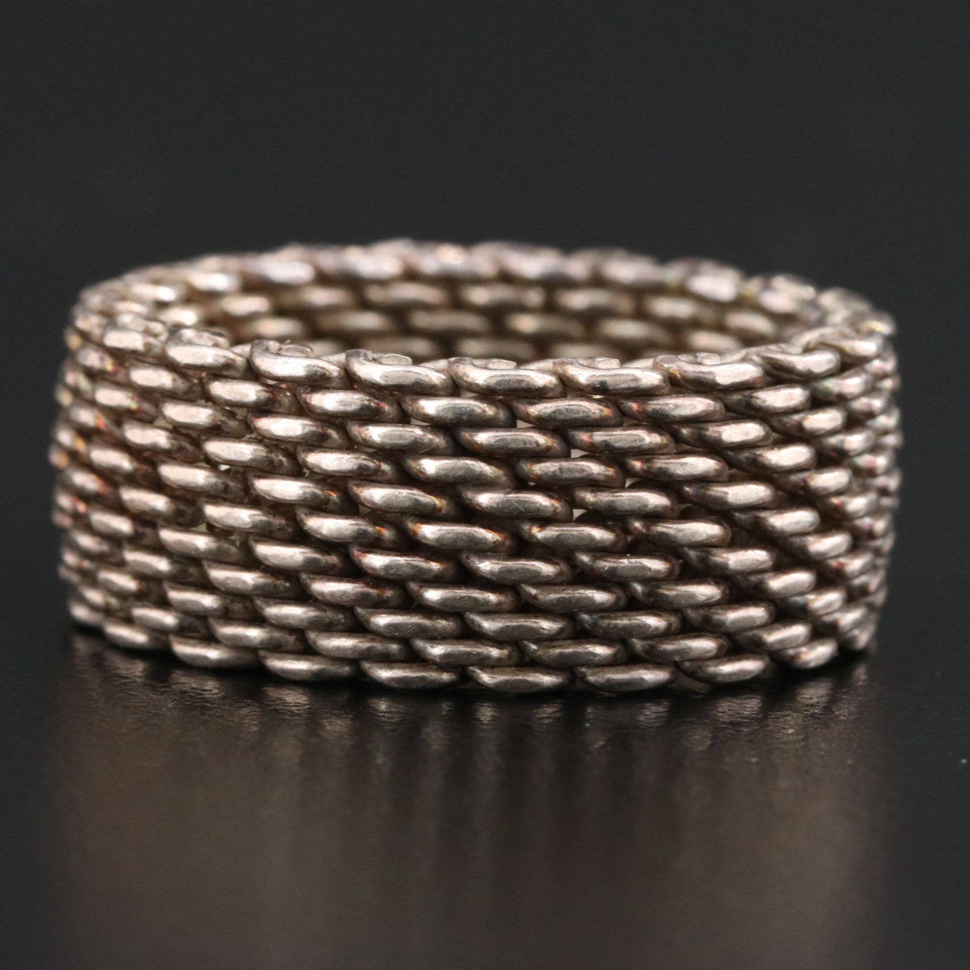 Tiffany & Co. Somerset Sterling Mesh Ring