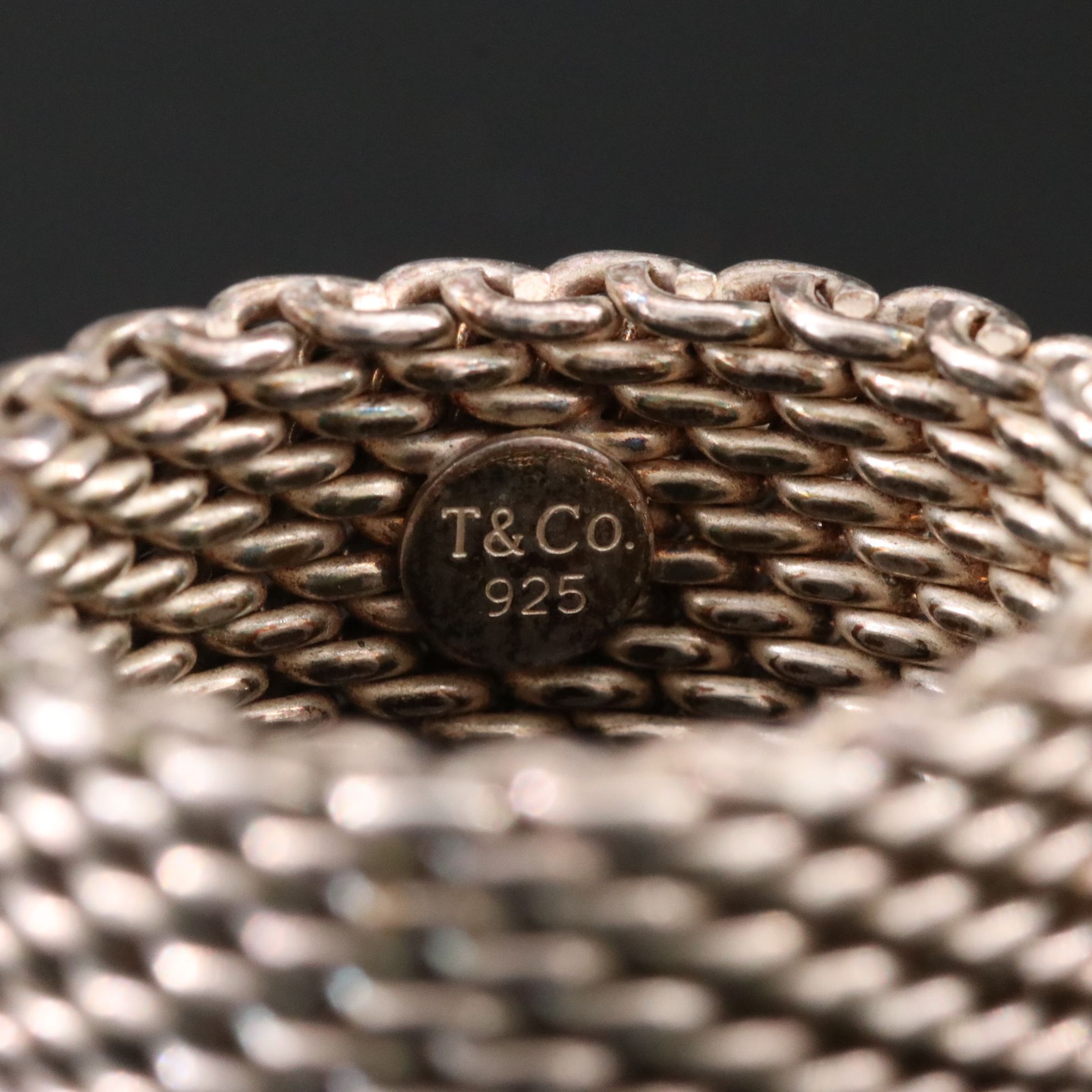 Tiffany & Co. Somerset Sterling Mesh Ring