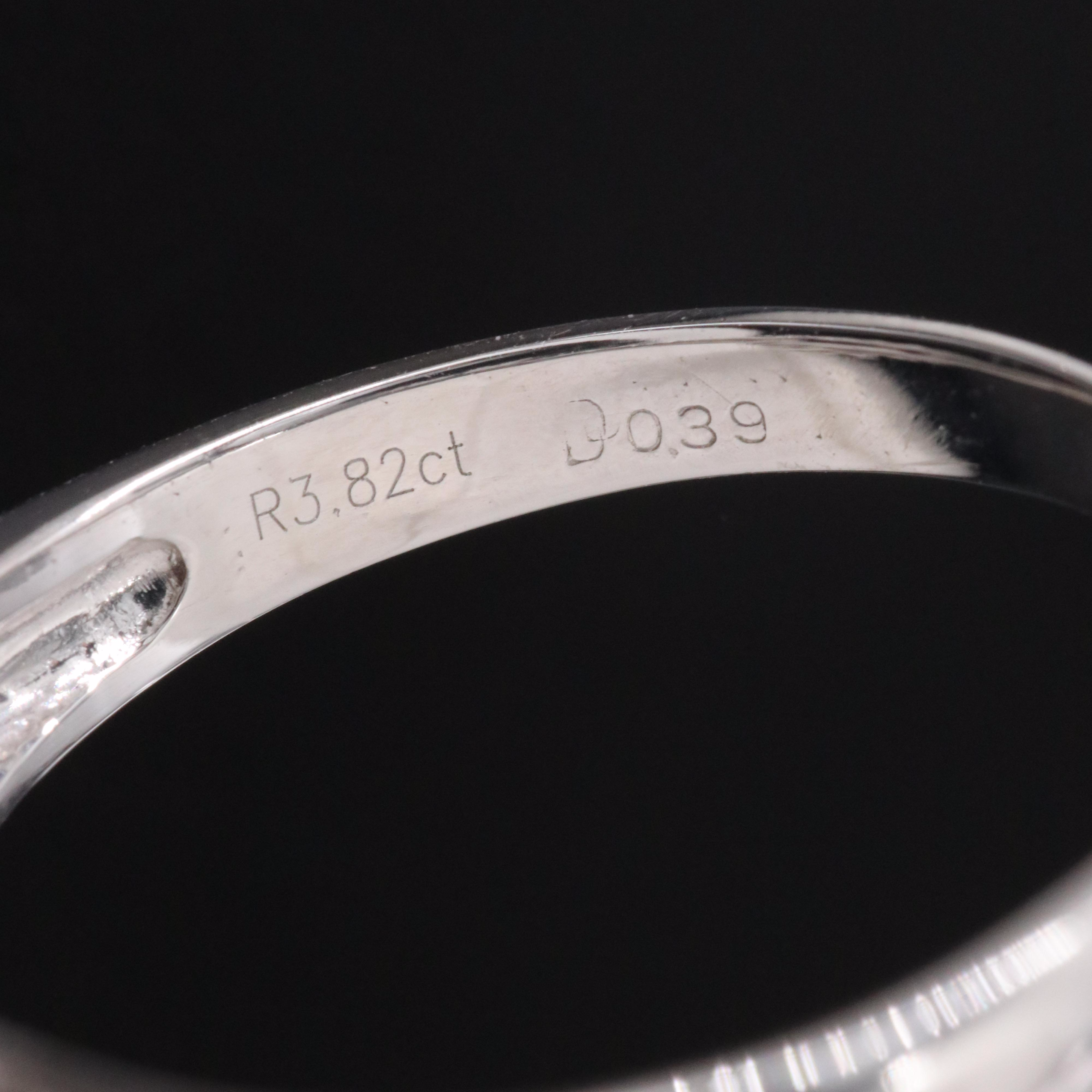 Platinum Filled Corundum and Diamond Ballerina Ring