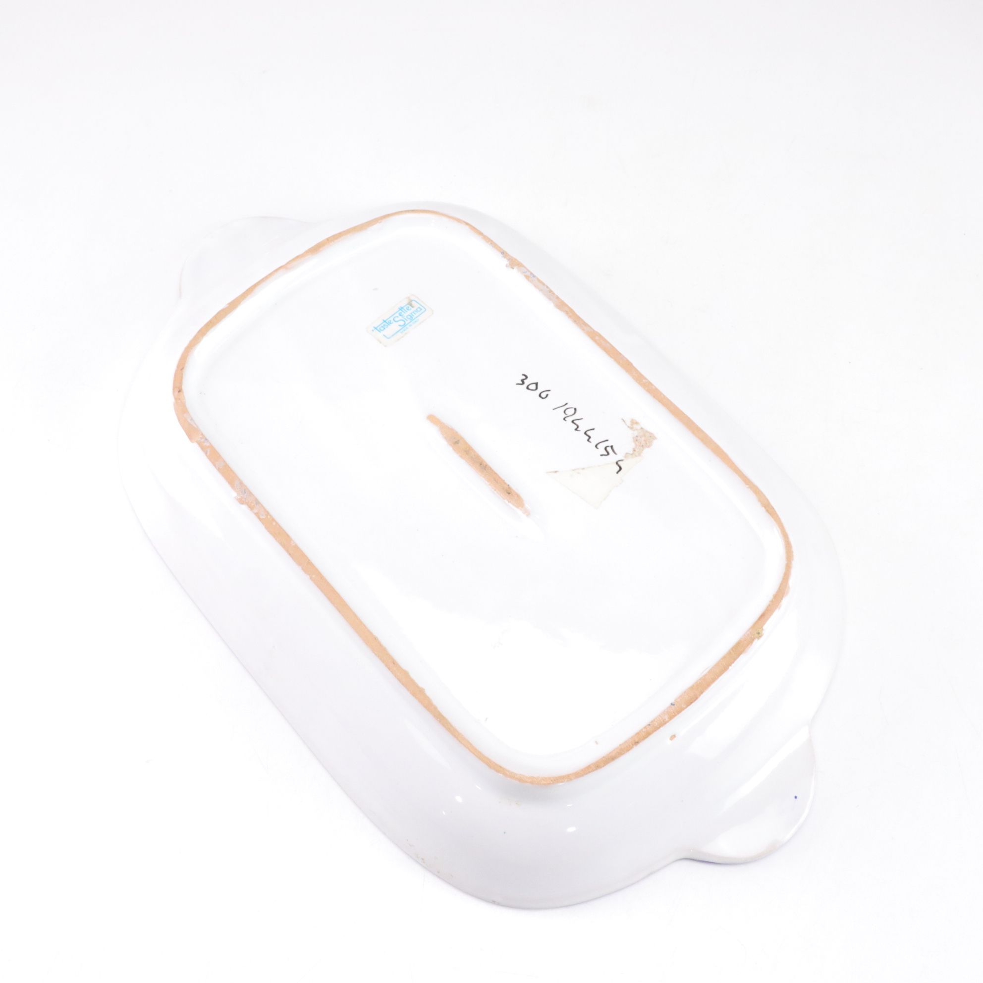 Hand-Painted Floral Motif Tray, Plate & Lidded Box