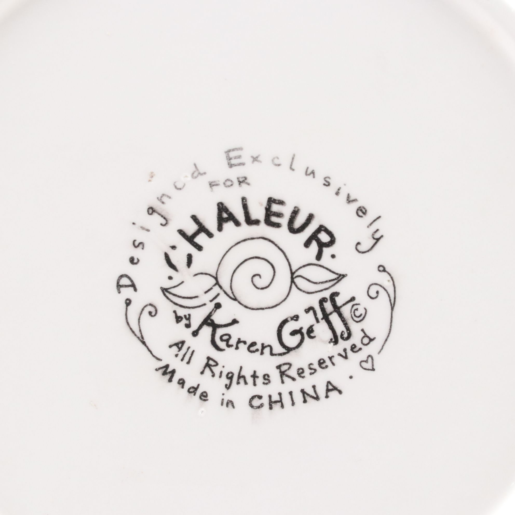 Hand-Painted Floral Motif Tray, Plate & Lidded Box