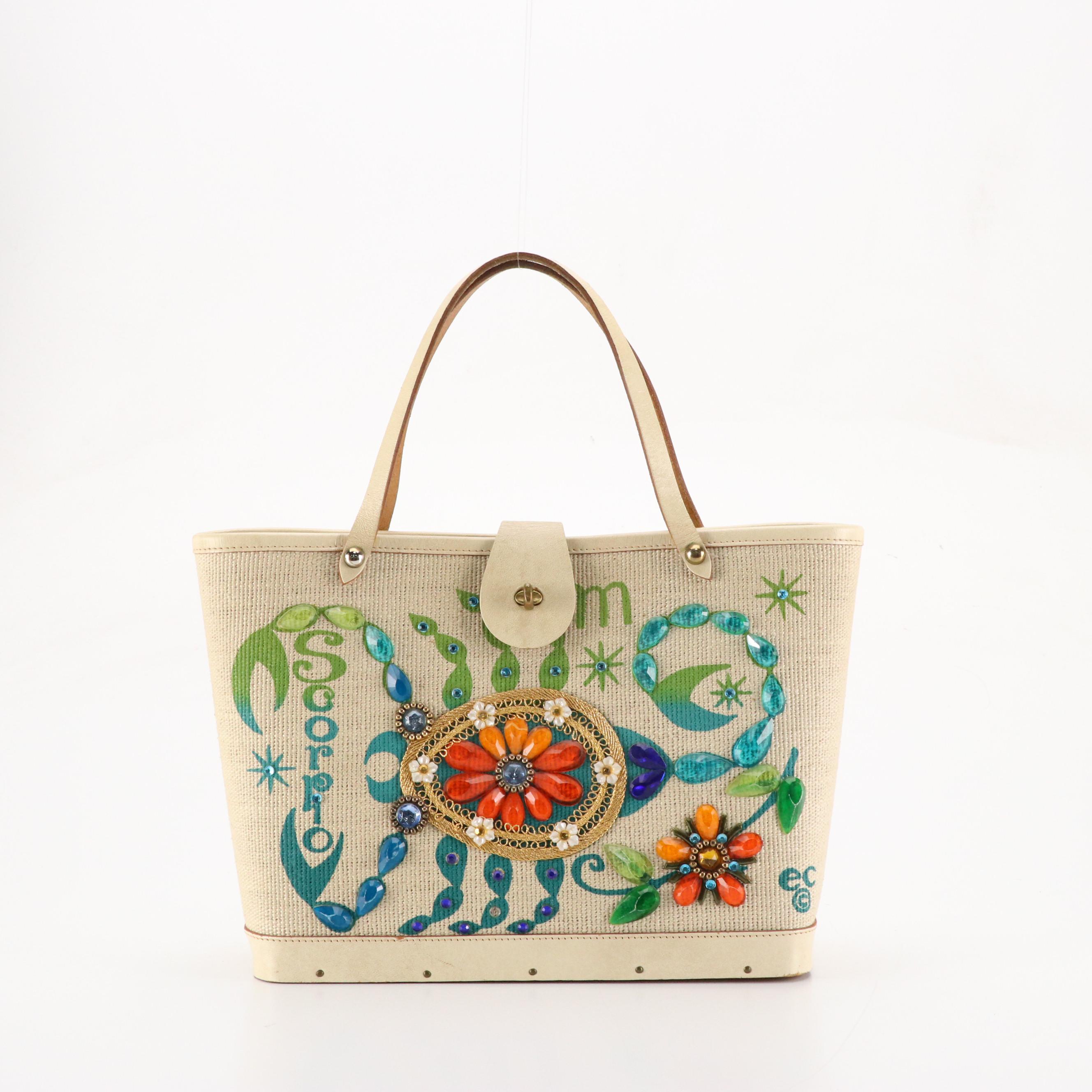 Enid Collins Zodiac Series "Scorpio" Tote and Desa Leather Foldover Clutch