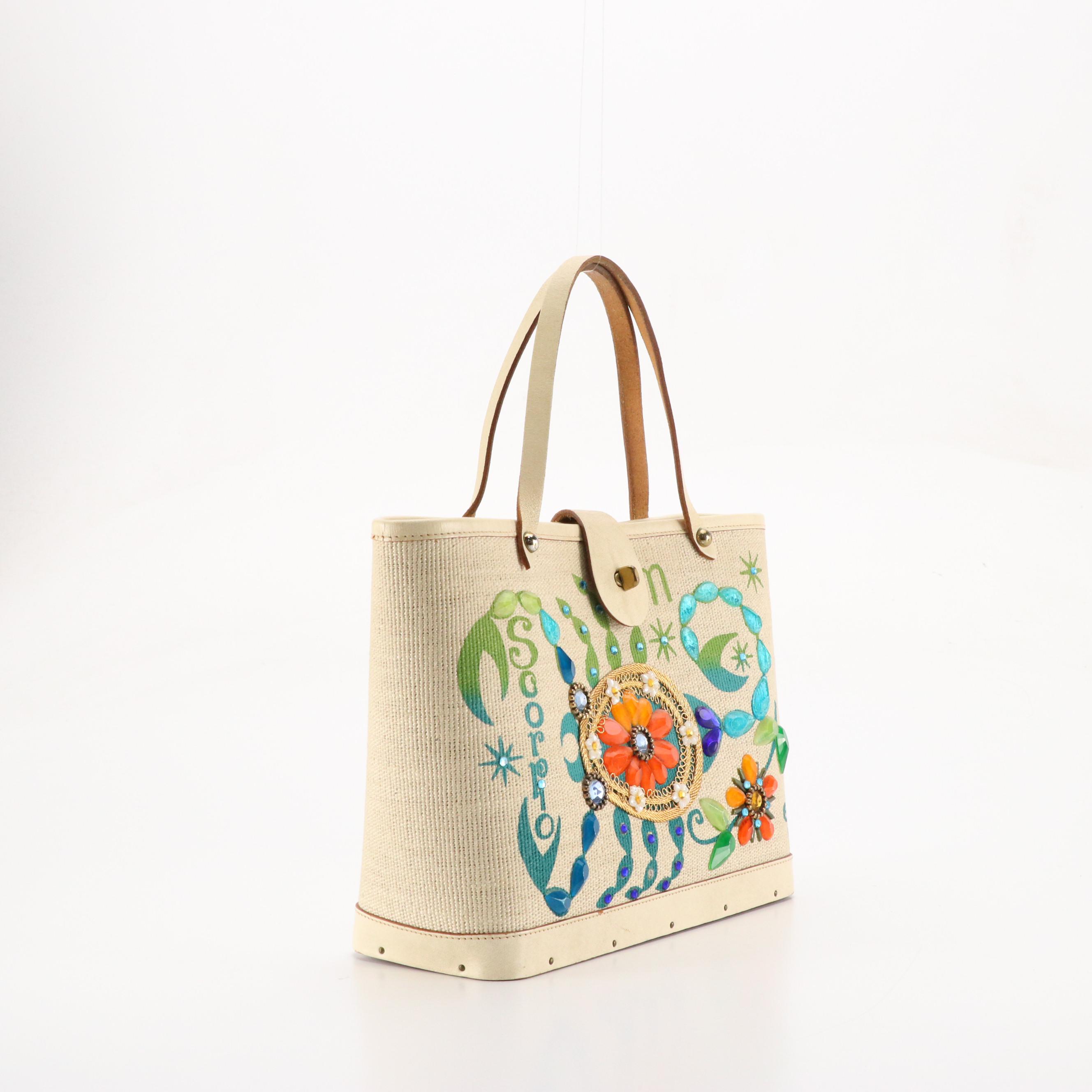 Enid Collins Zodiac Series "Scorpio" Tote and Desa Leather Foldover Clutch