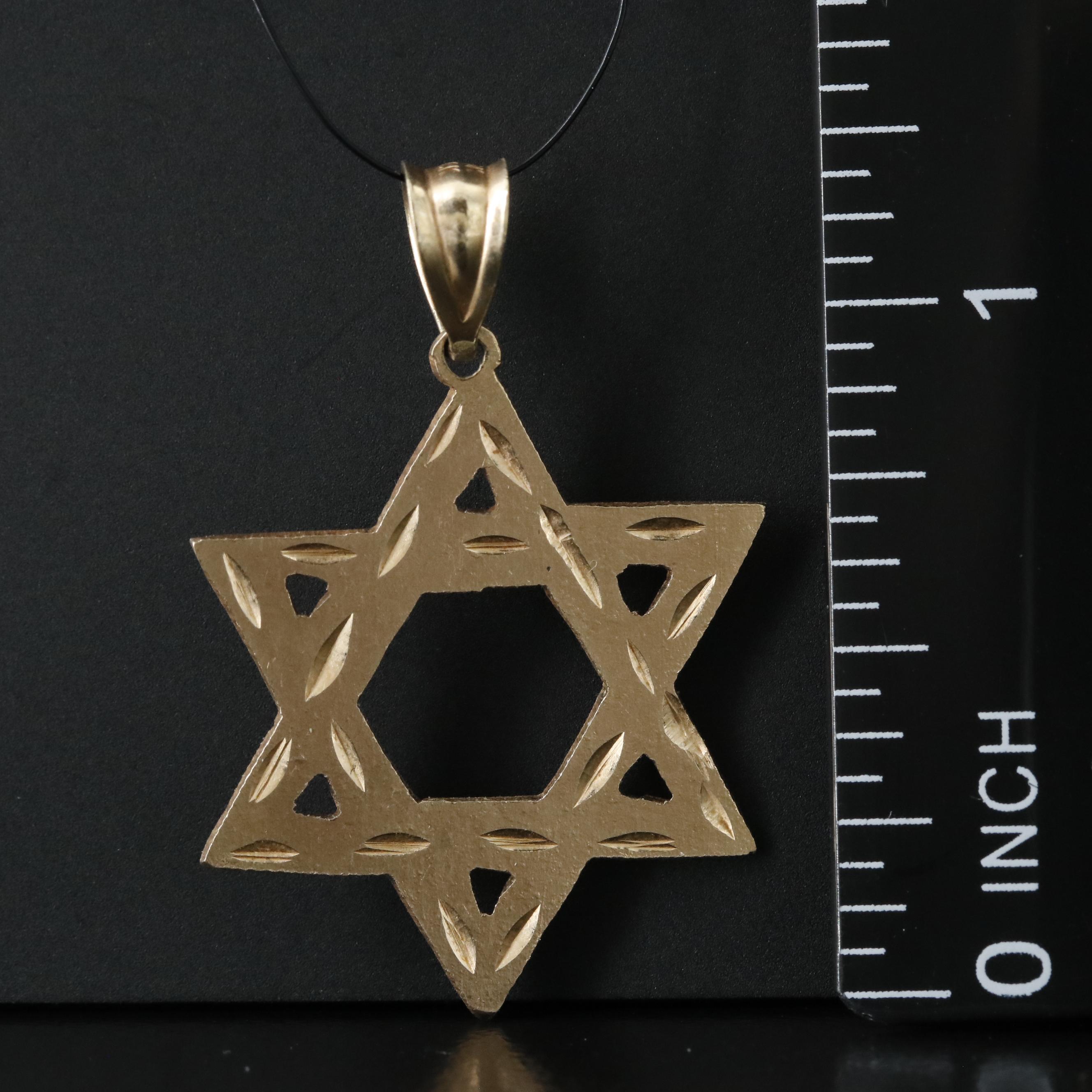 10K Star of David Pendant