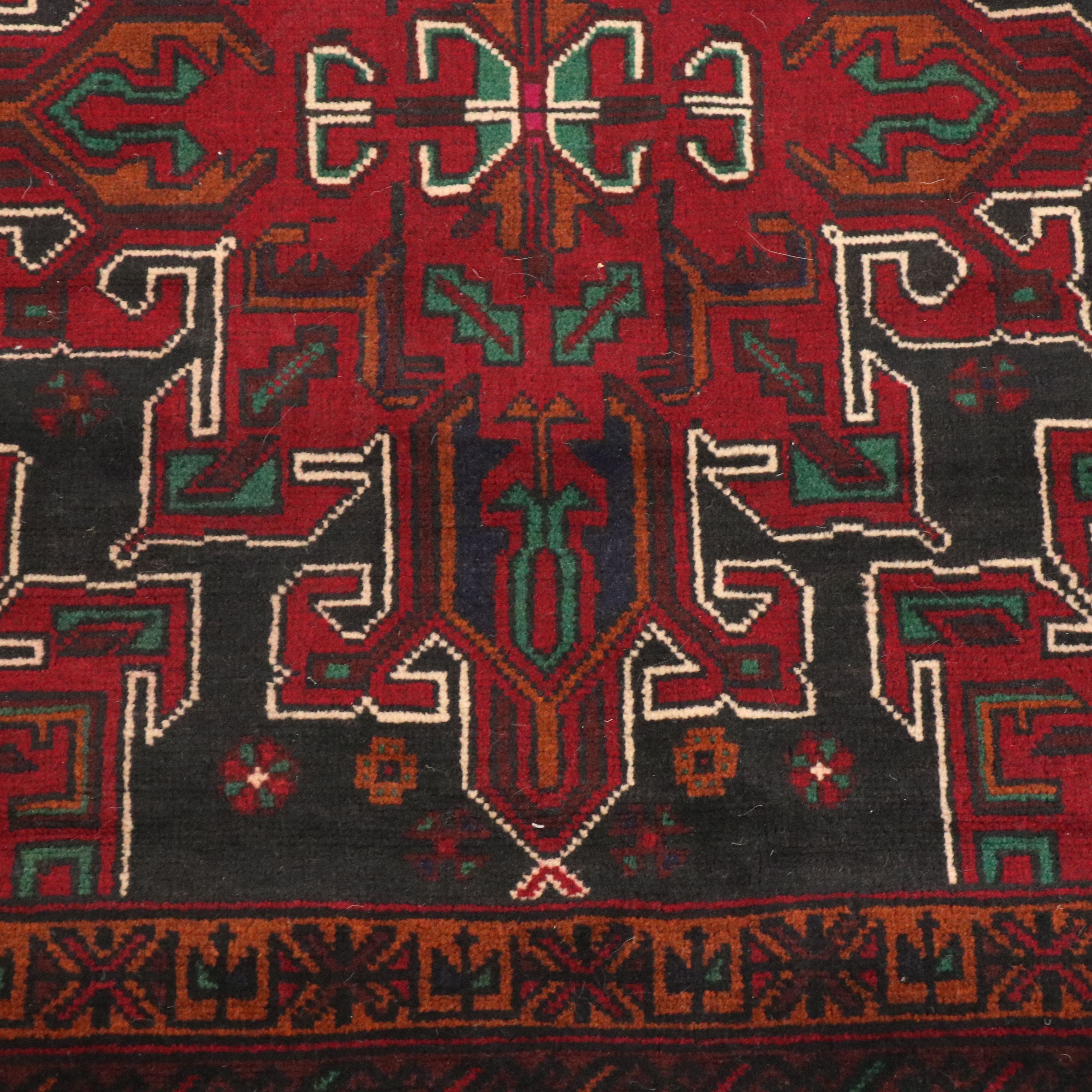3'10 x 6'5 Hand-Knotted Afghan Baluch Area Rug